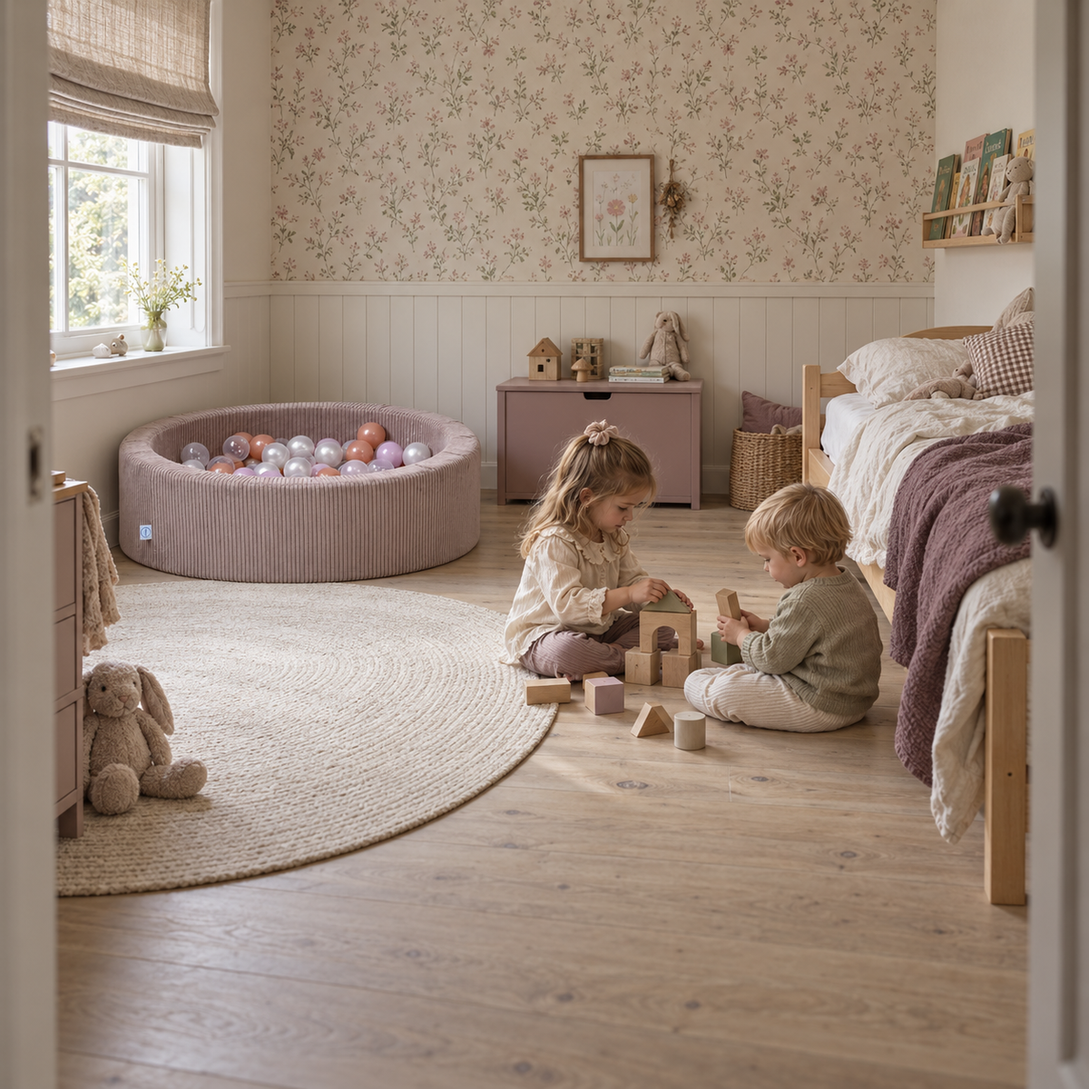 Ball pit corduroy light pink without balls