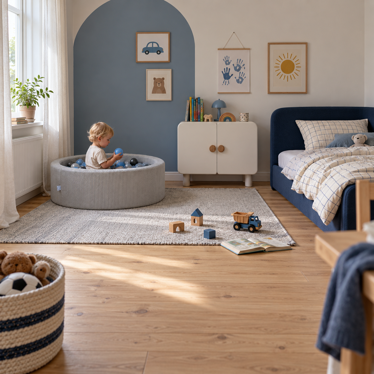 Ball pit corduroy grey without balls