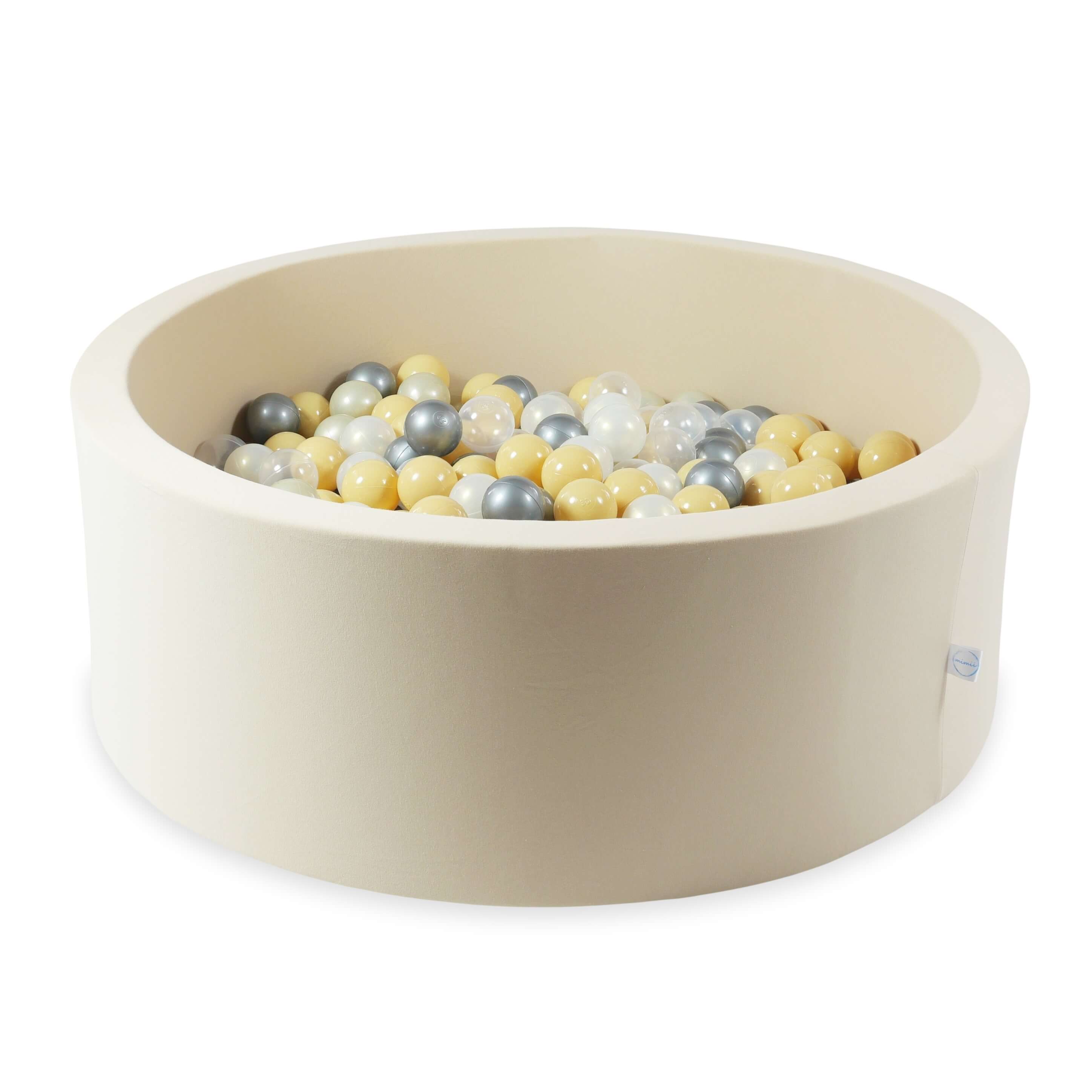 Beige ball pit 110x40 cm with 500 balls