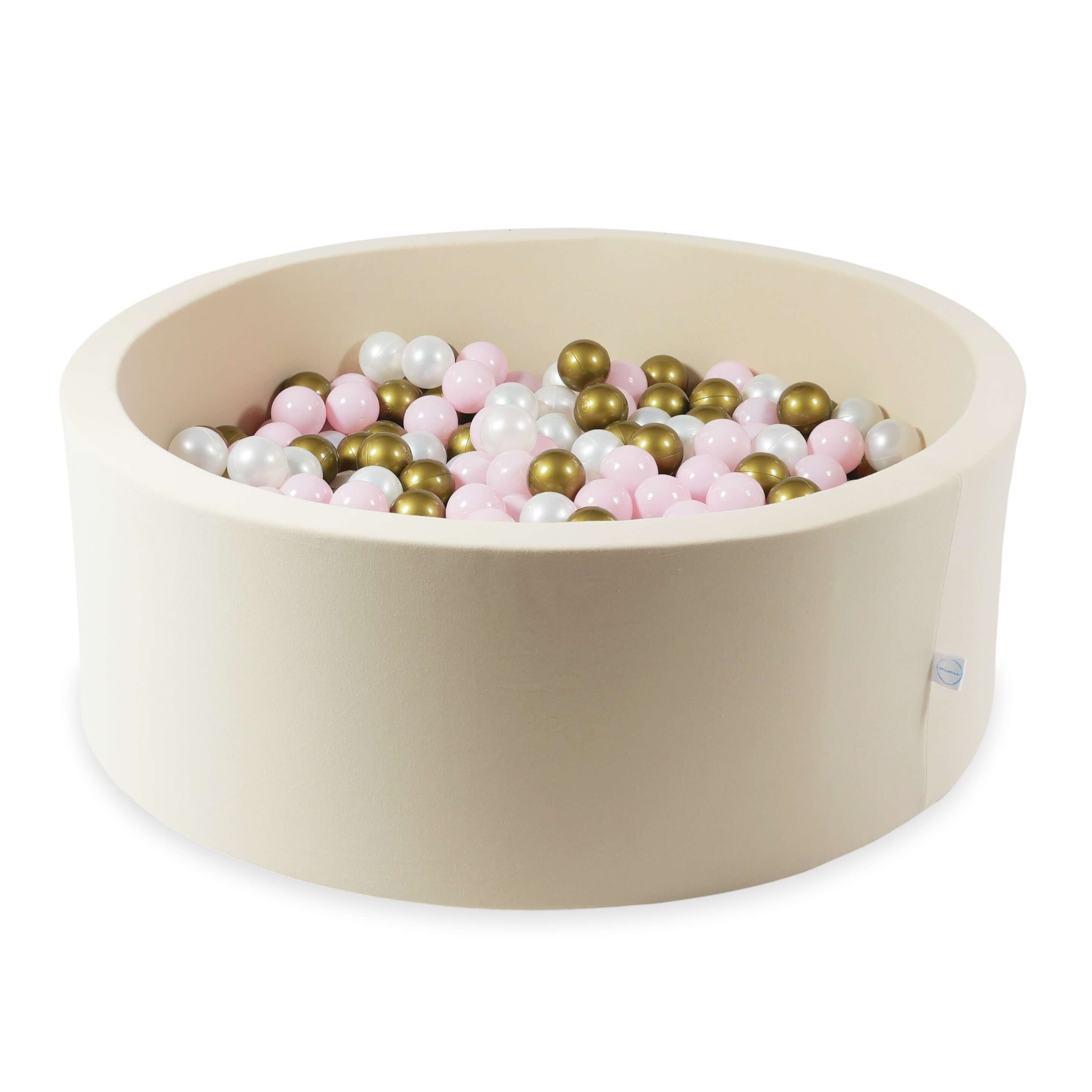 Beige ball pit 110x40 cm with 500 balls