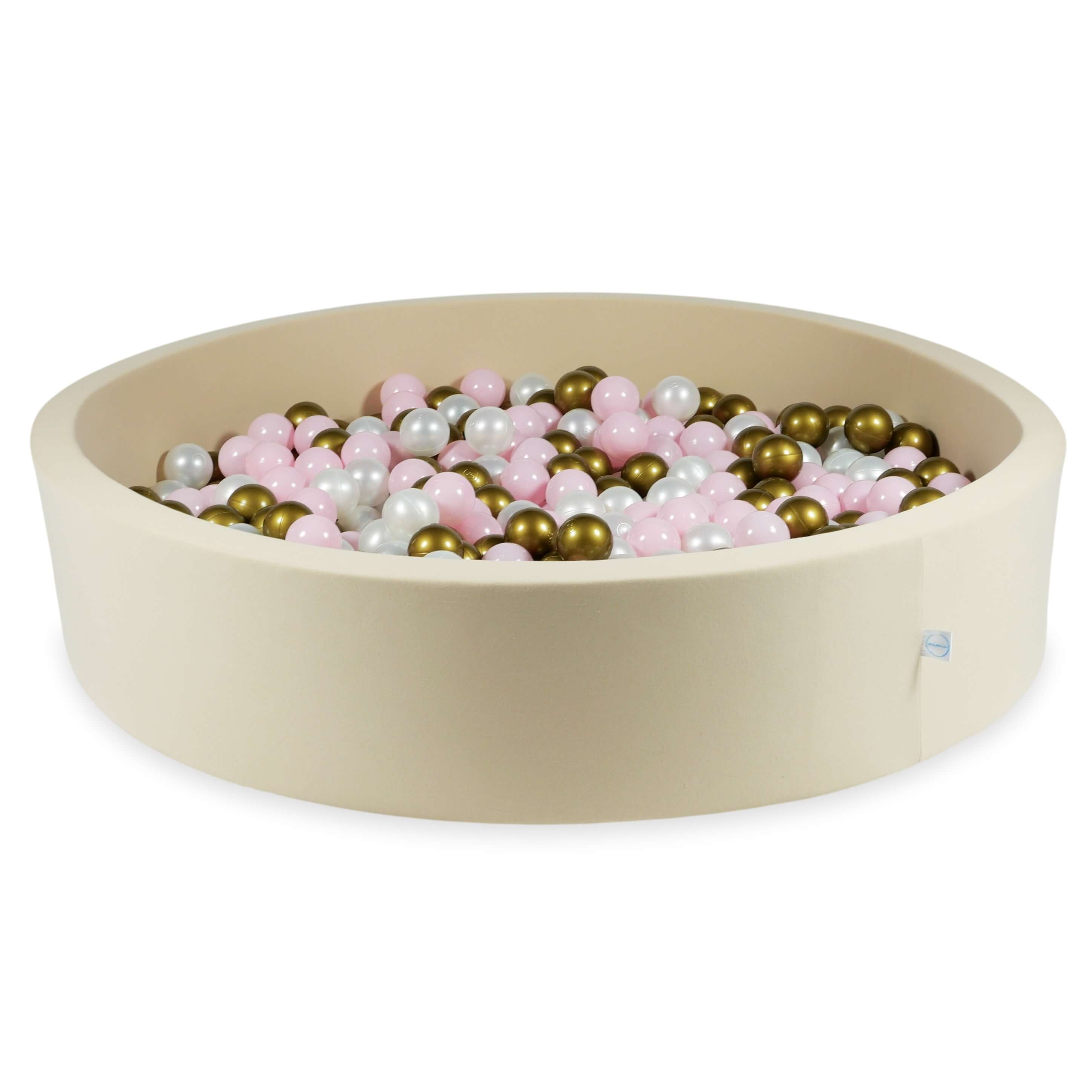 Beige ball pit 130x30 cm with 600 balls