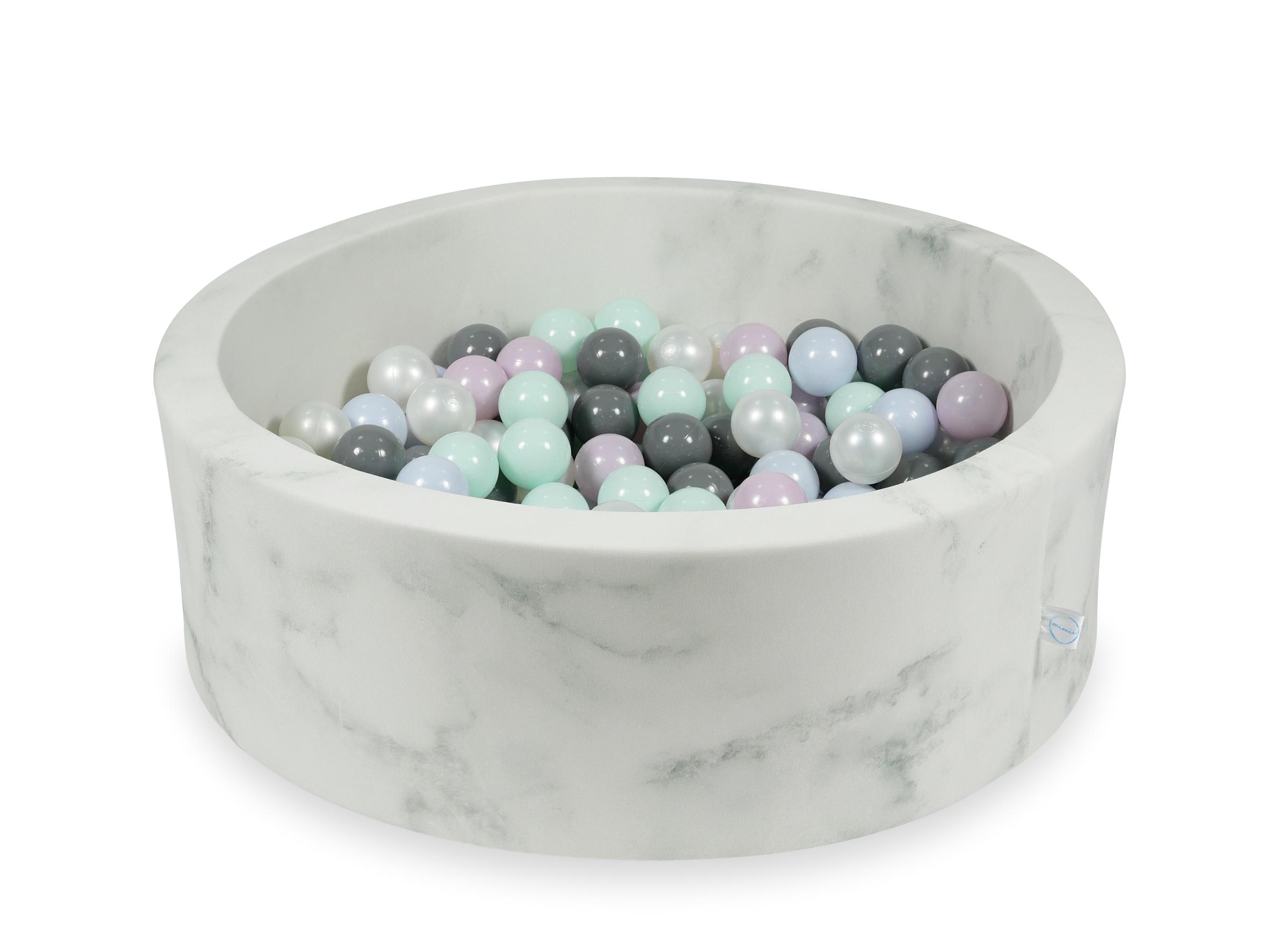 Ball pool in Marble velvet 90x30 cm with 200 balls
