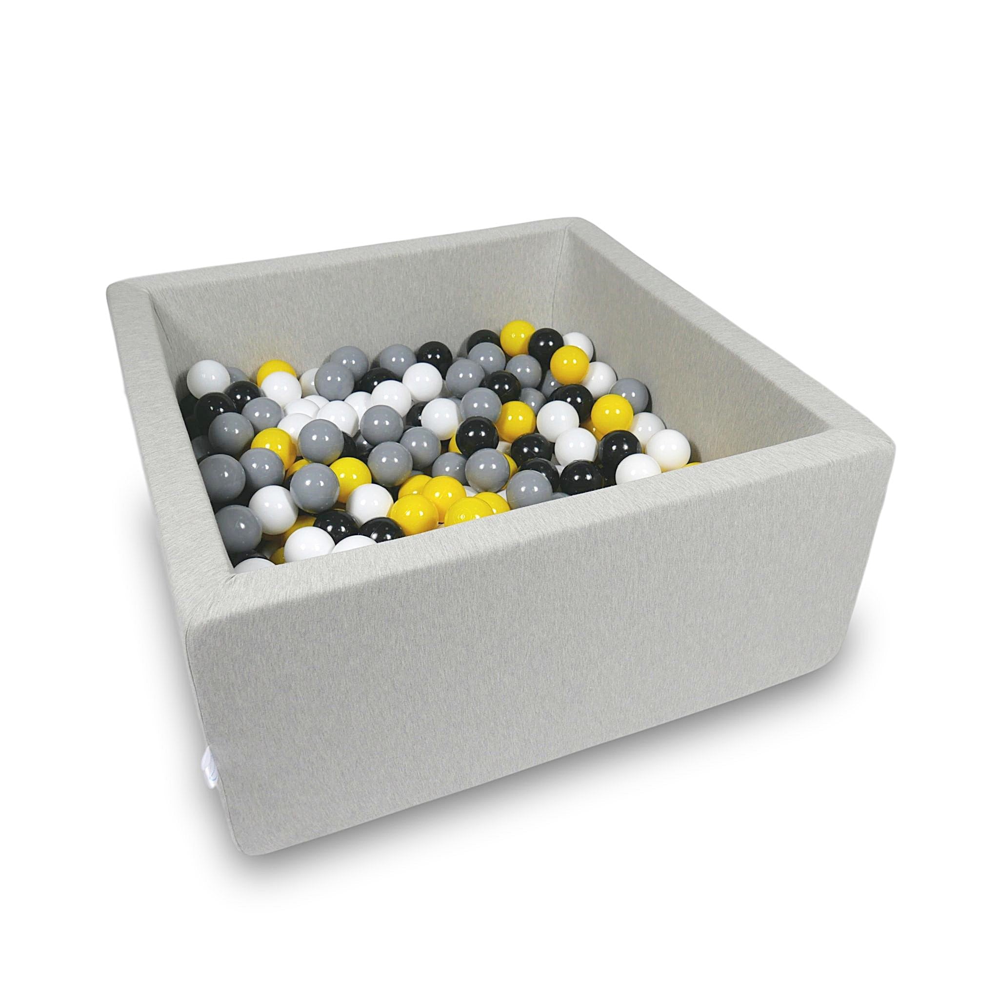 Square ball pit 90x90x40 cm in Light Gray, 400 balls
