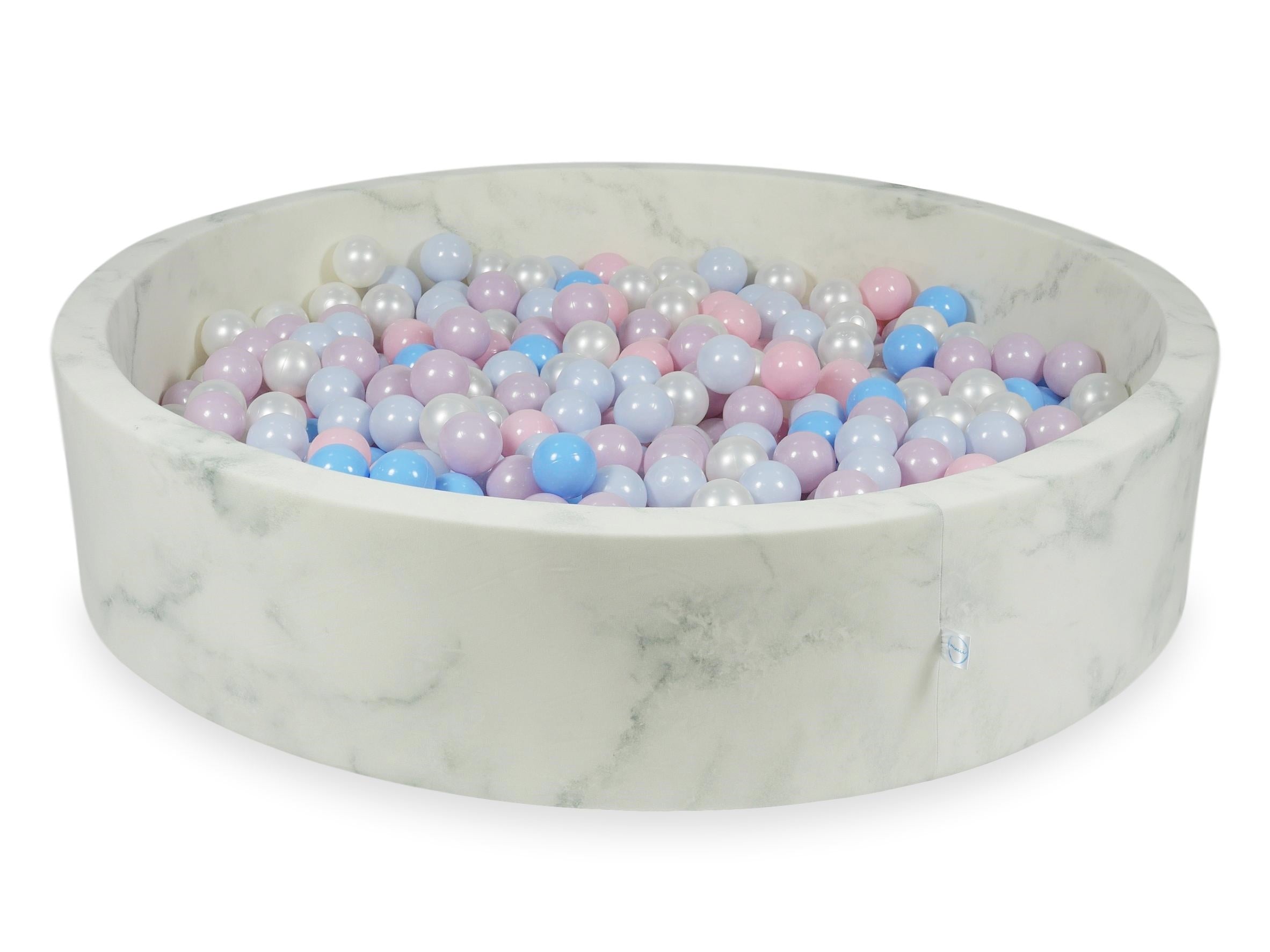 Bällebad aus Samt Marble 130x30 cm mit 600 Bällen