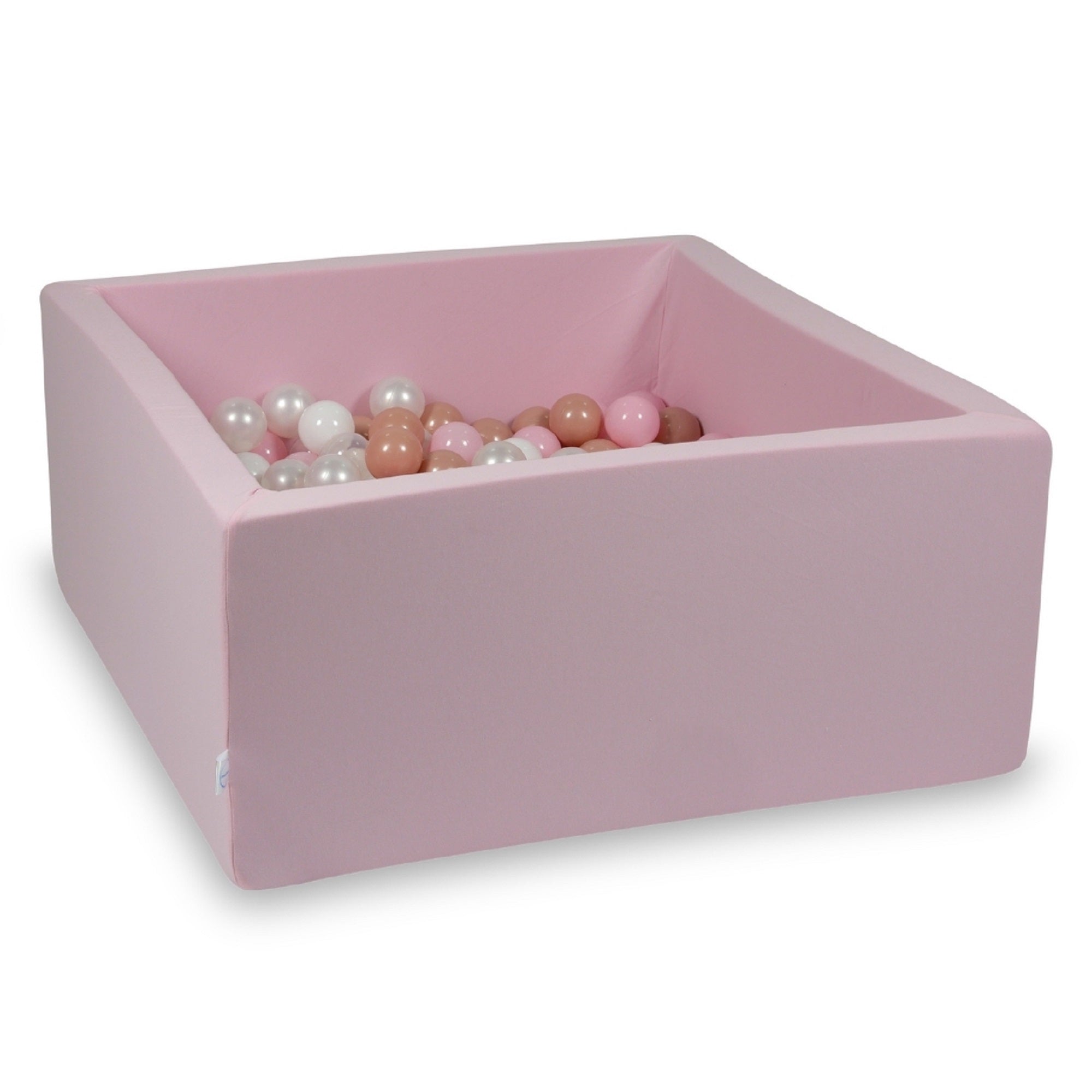 Square ball pit 90x90x40 cm in Powder Pink, 400 balls