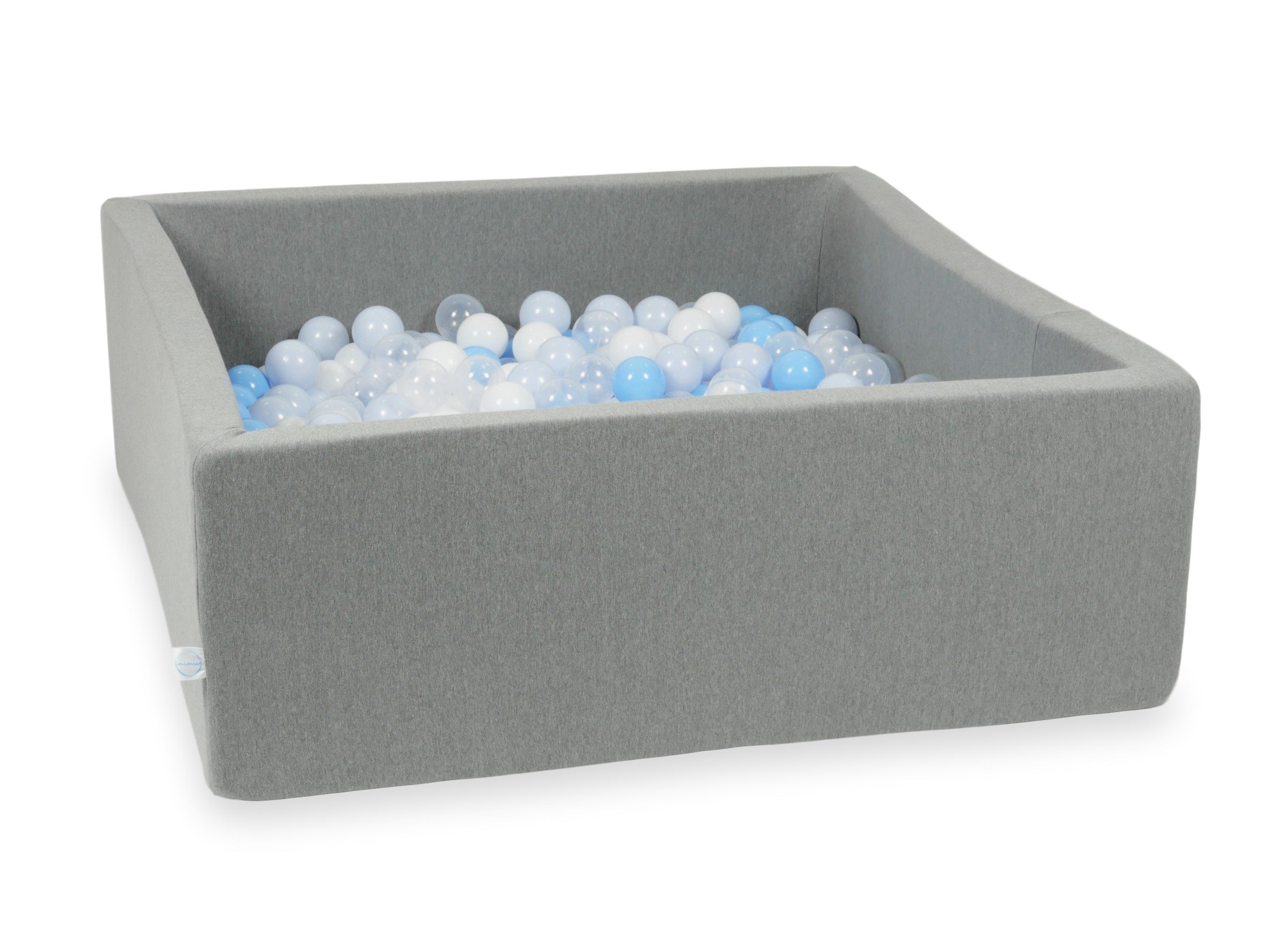 Square ball pit 110x110x40 cm in gray, 600 balls