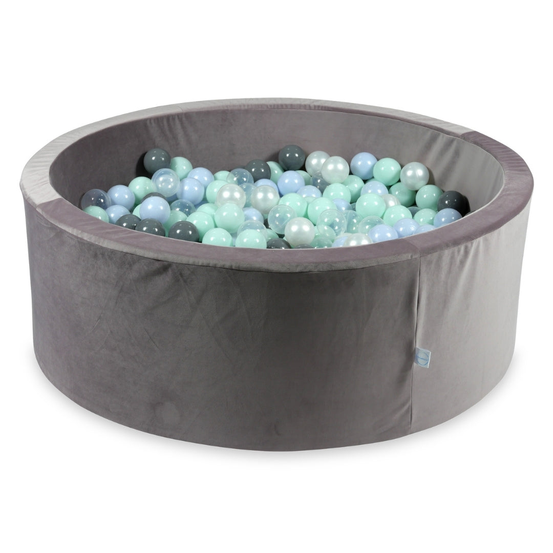 Ball Pit in velvet velvet lilac 110x40 cm with 500 balls