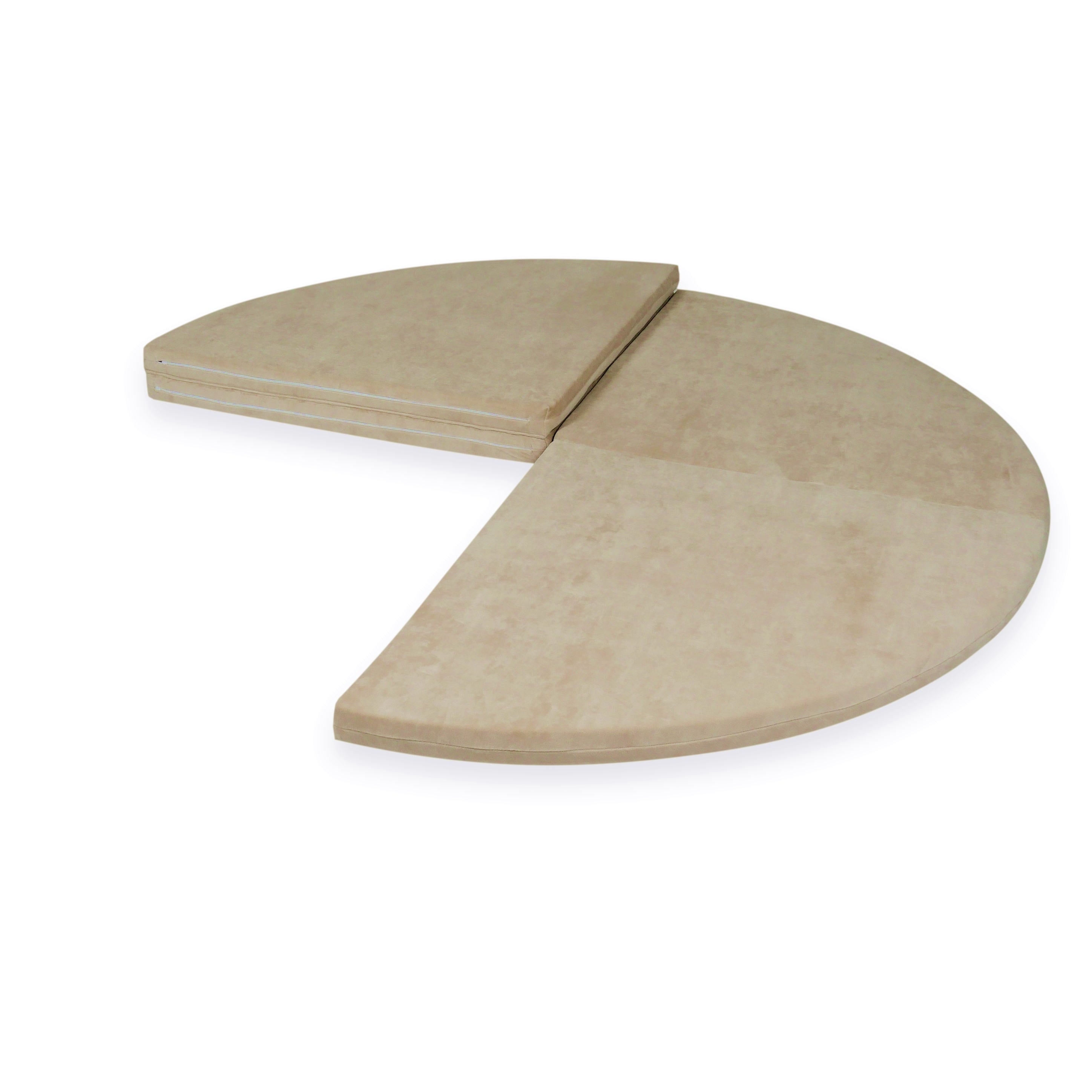 Round baby play mat 160cm in soft velvet