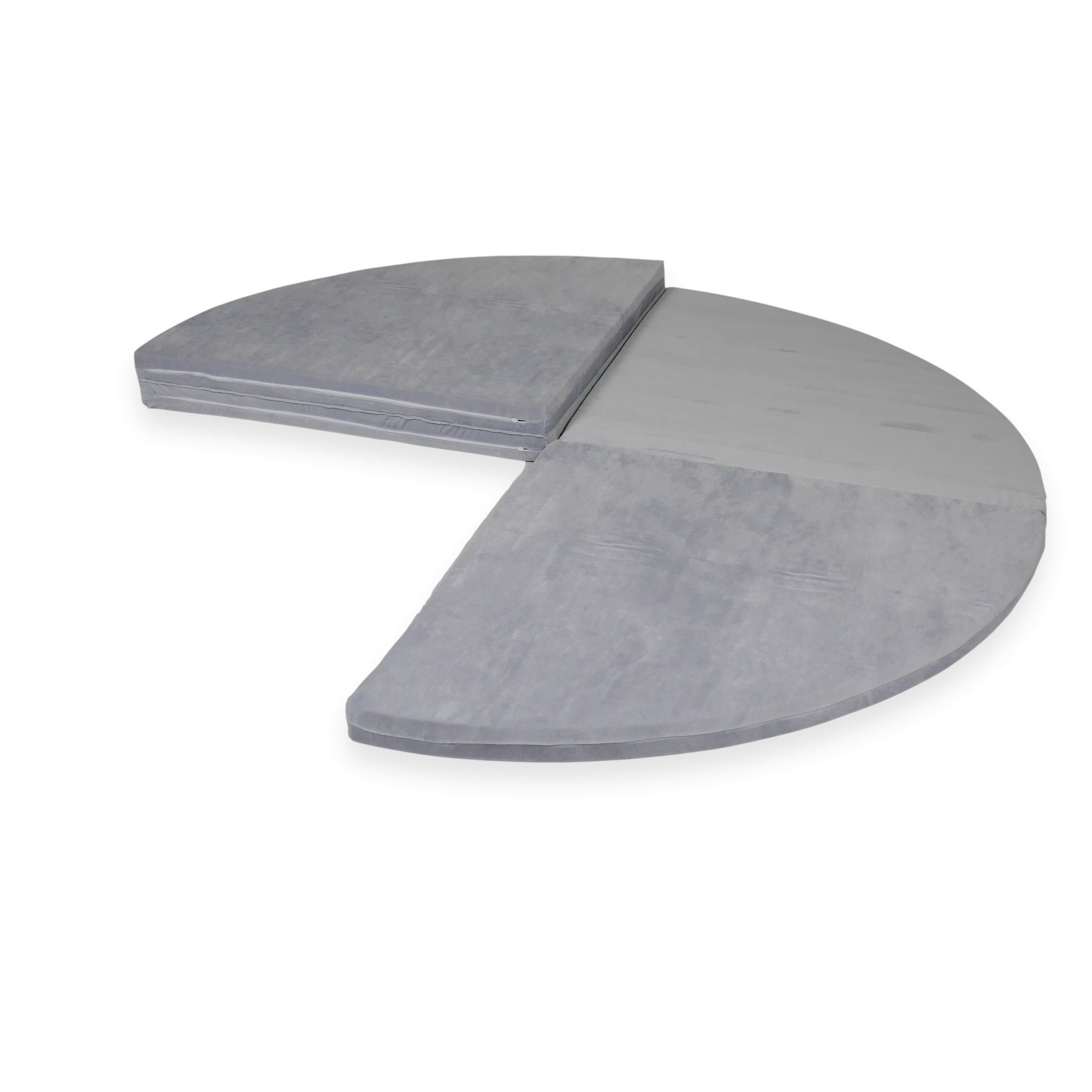 Round baby play mat 160cm in soft velvet