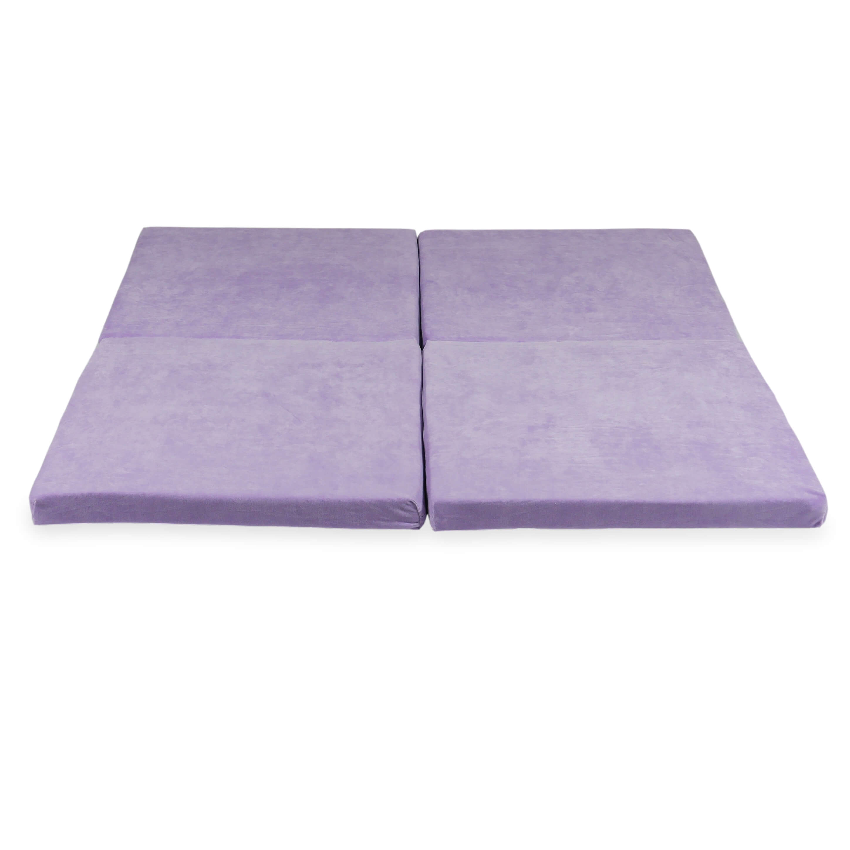 Foldable square baby play mat 120 × 120 cm in soft velvet