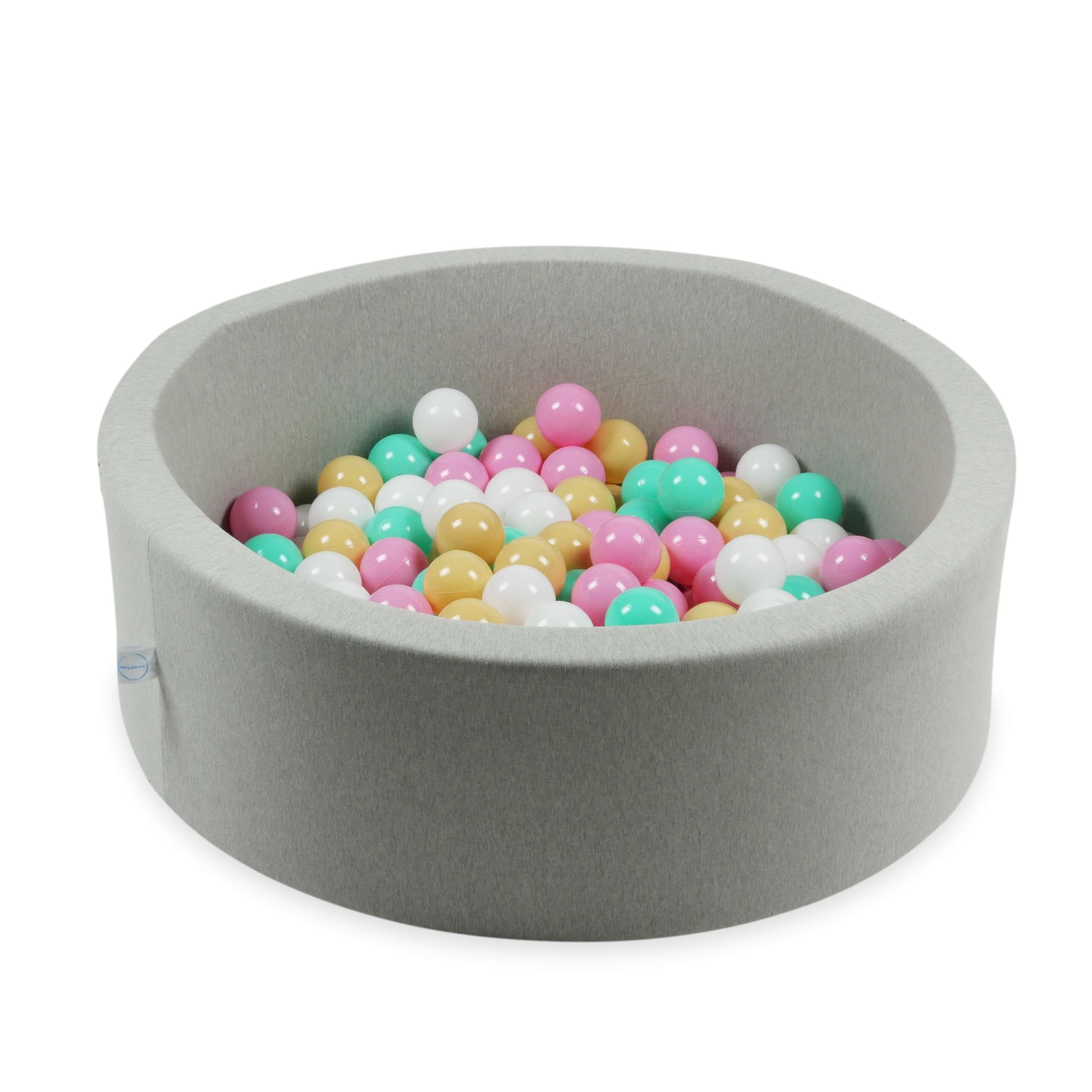 Play balls ø7cm 150 pieces white, mint, beige, powder pink