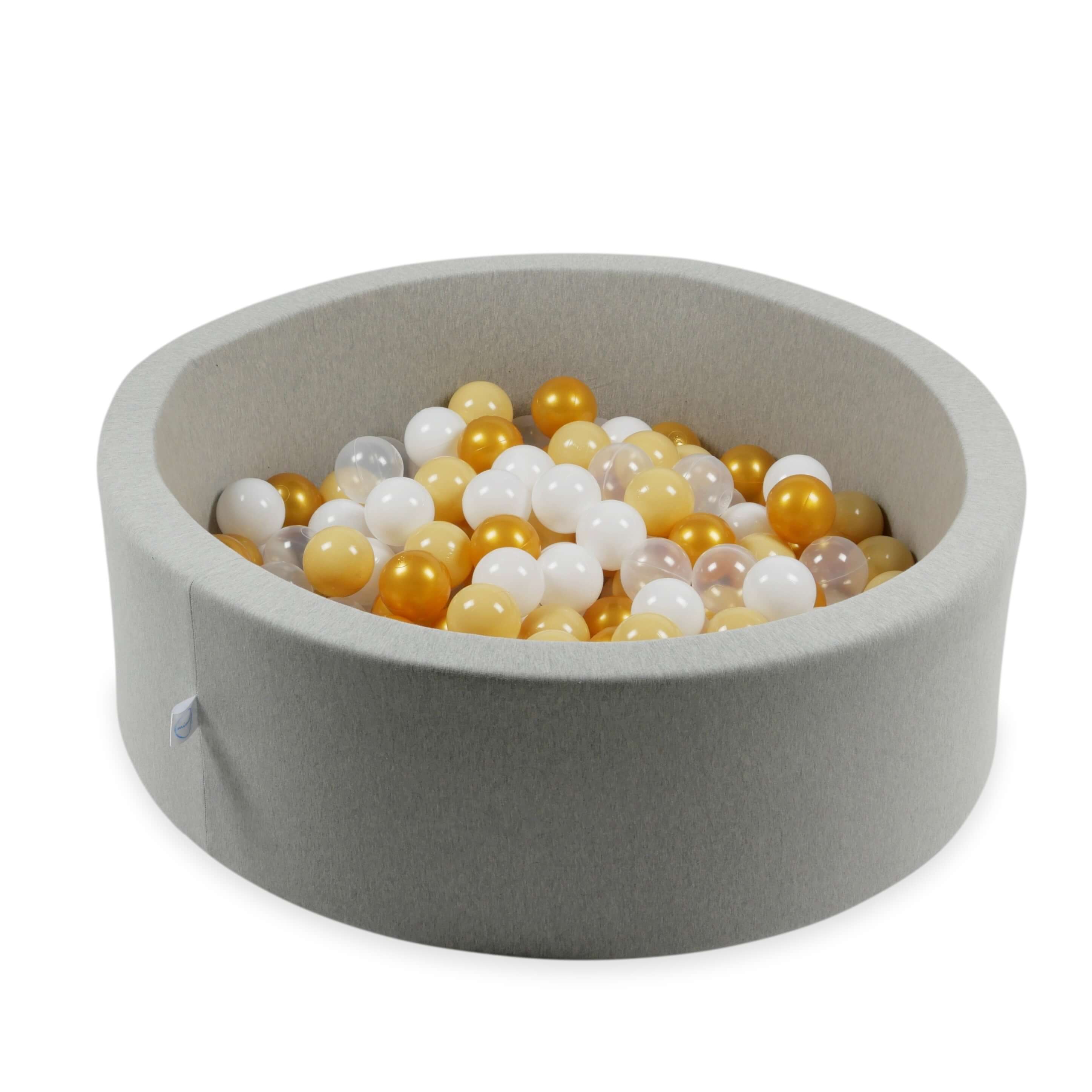 Play balls ø7cm 500 pieces white, transparent, gold, beige