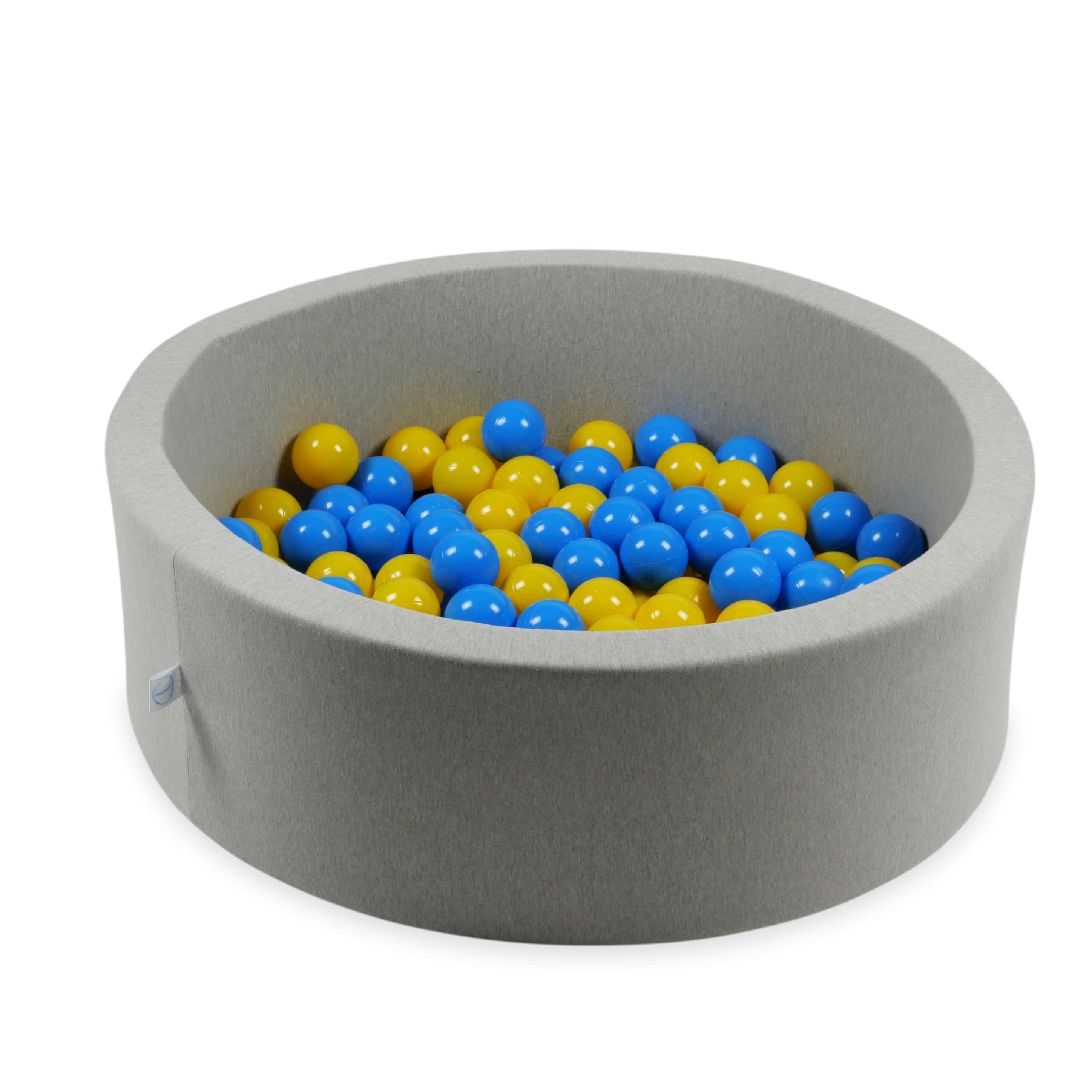 Mimii Bällebad-Bälle Ø 7 cm – 50 Stück – Gelb, Blau
