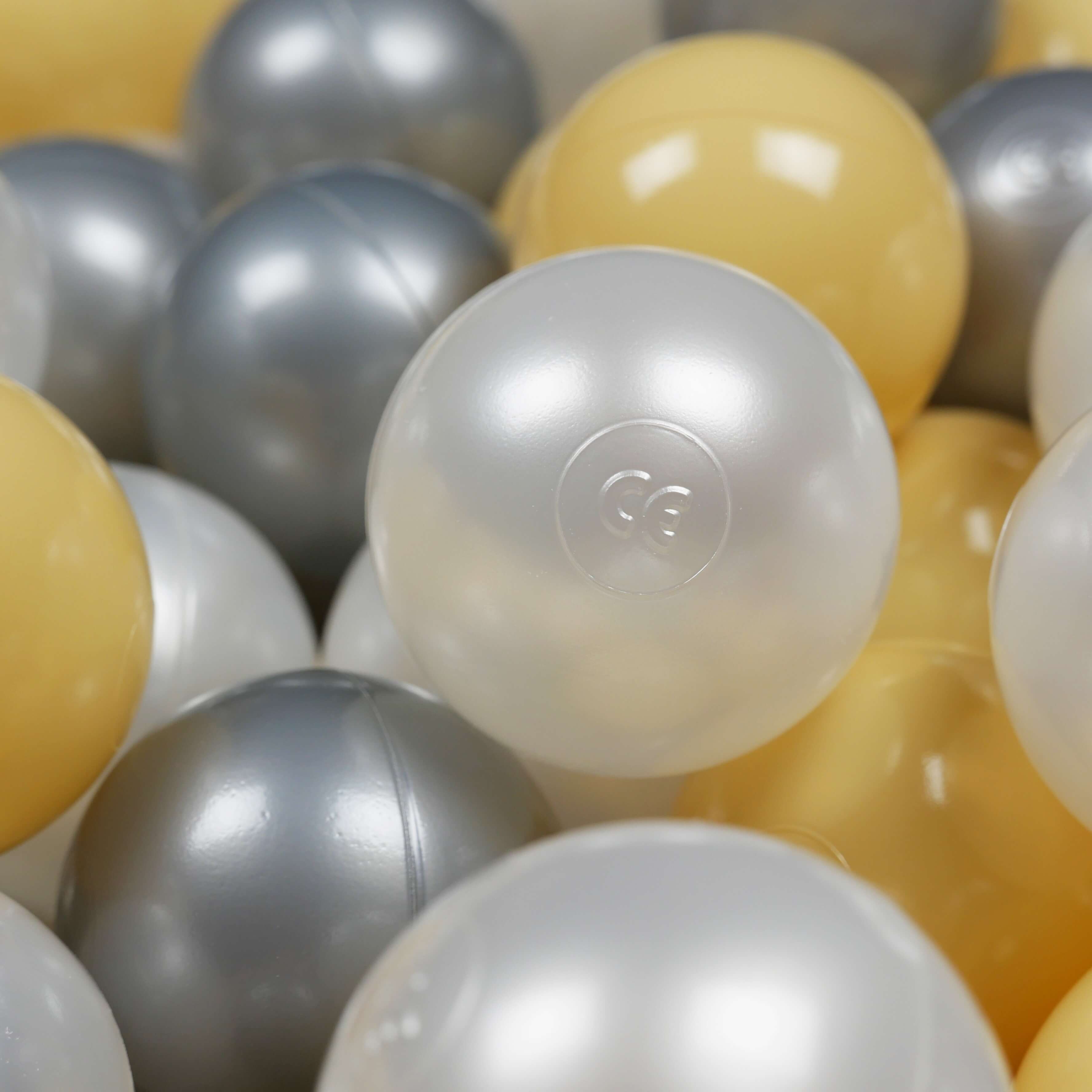 Game balls ø7cm 400 pieces pearl, silver, beige