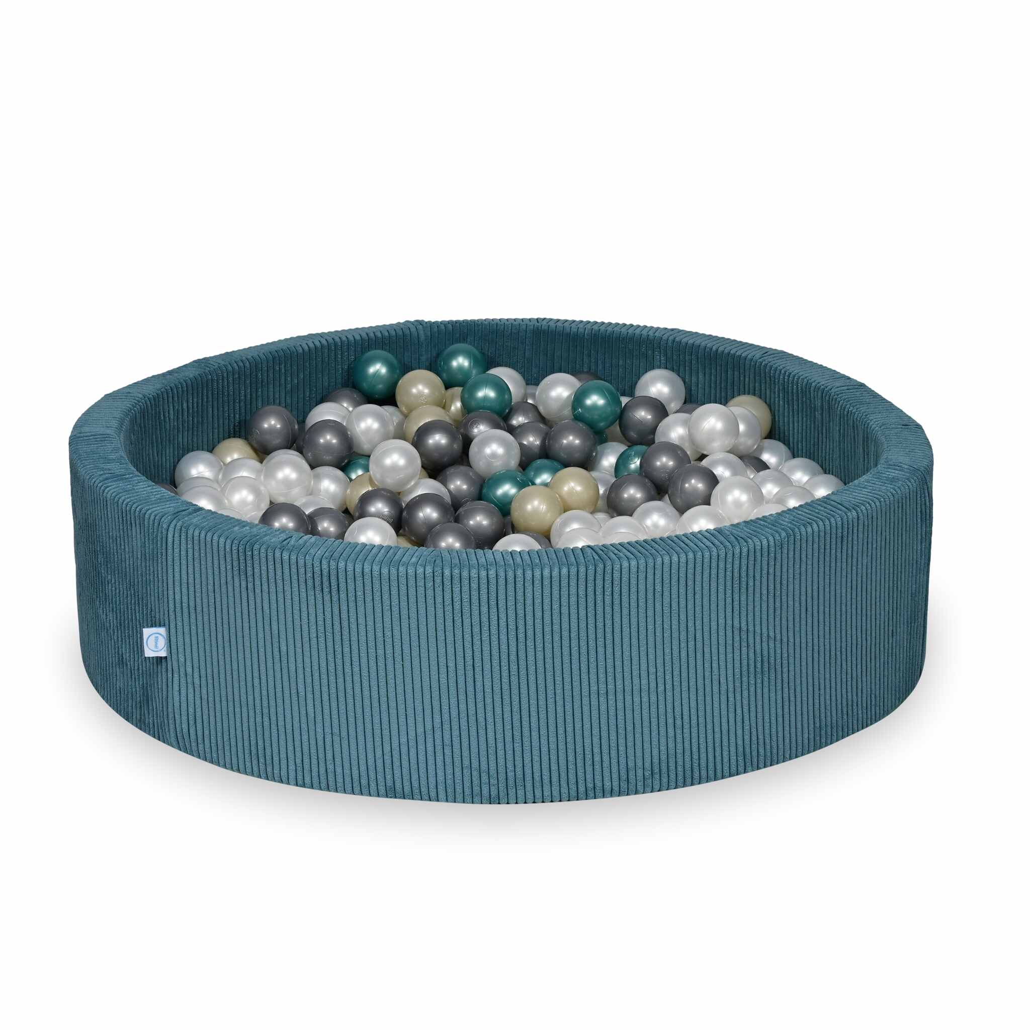 Ball Pit in corduroy blue 110x30 cm with 400 balls