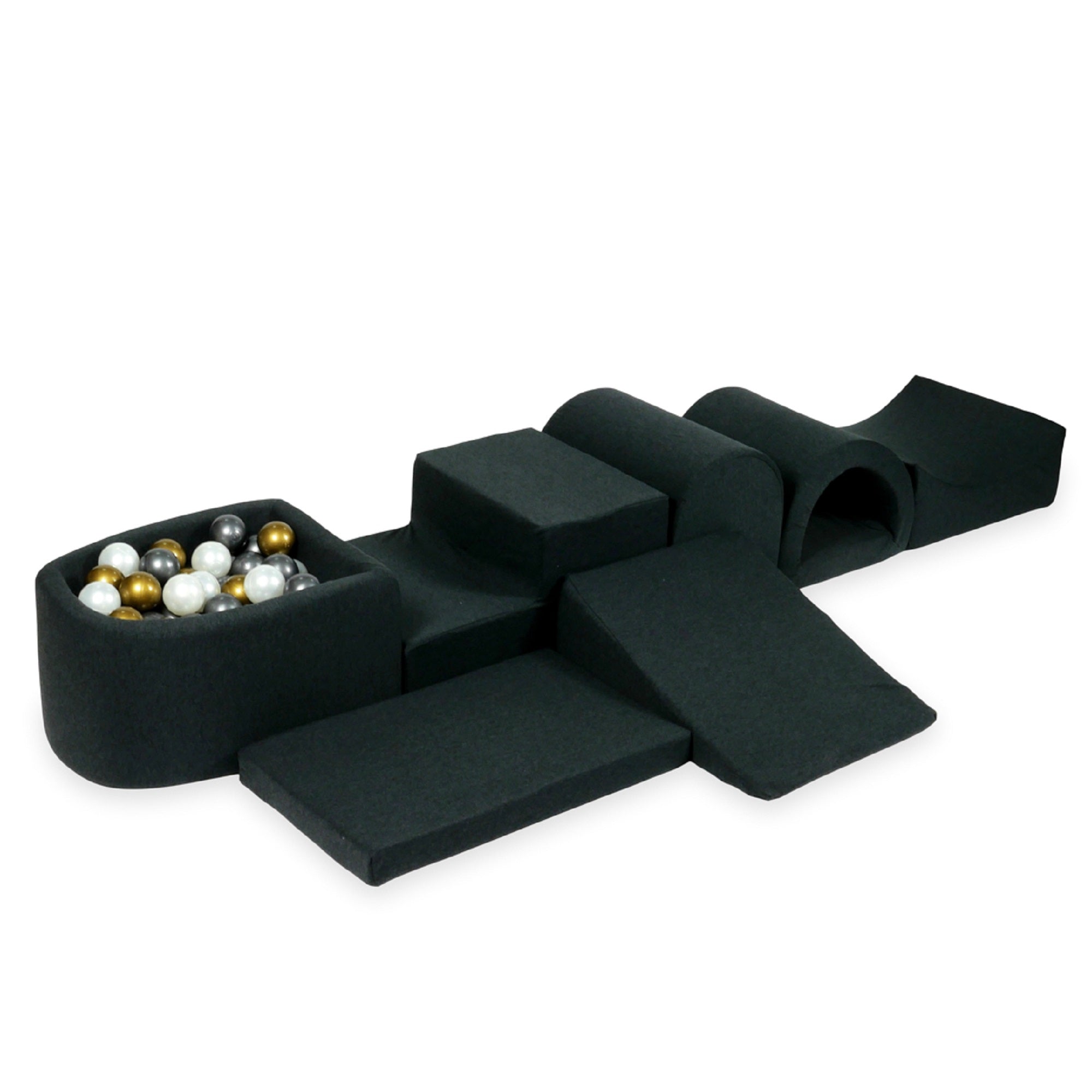 Larger foam play area with micro graphite pool + 100 balls