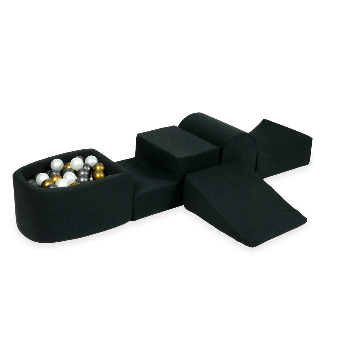 Foam play area with hill and micro graphite pool + 100 balls