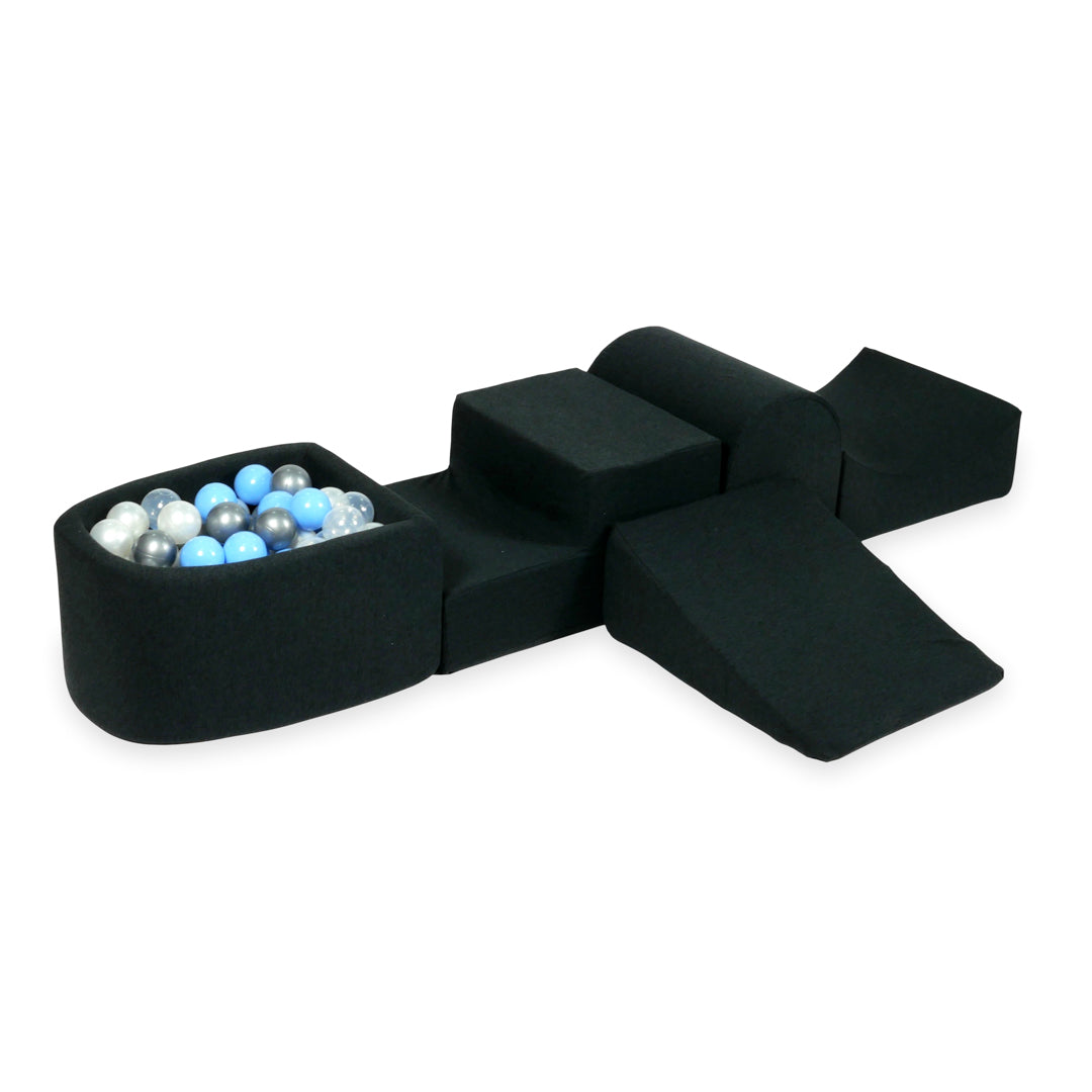Foam play area with hill and micro graphite pool + 100 balls