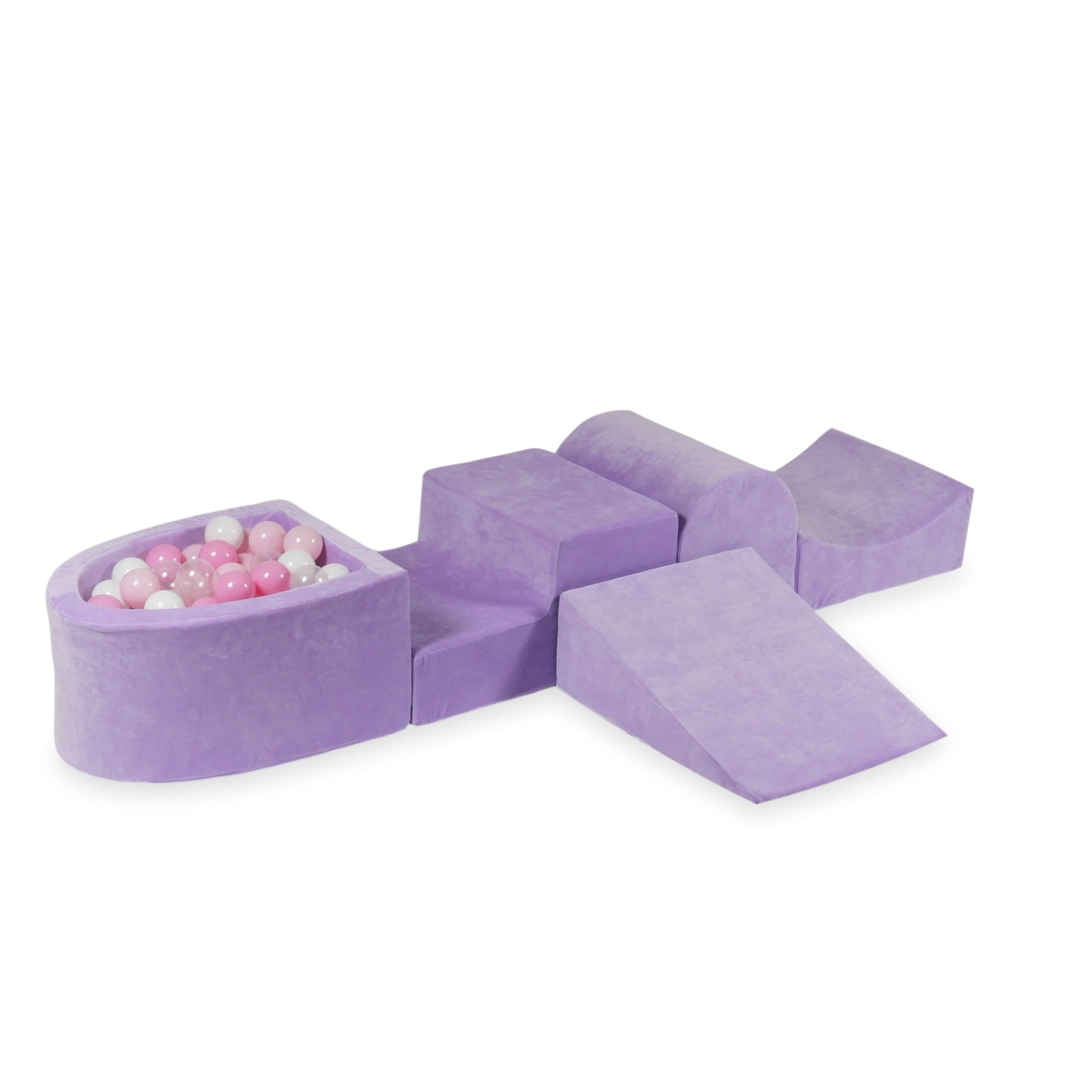 Foam play area with hill and micro lilac pool + 100 balls