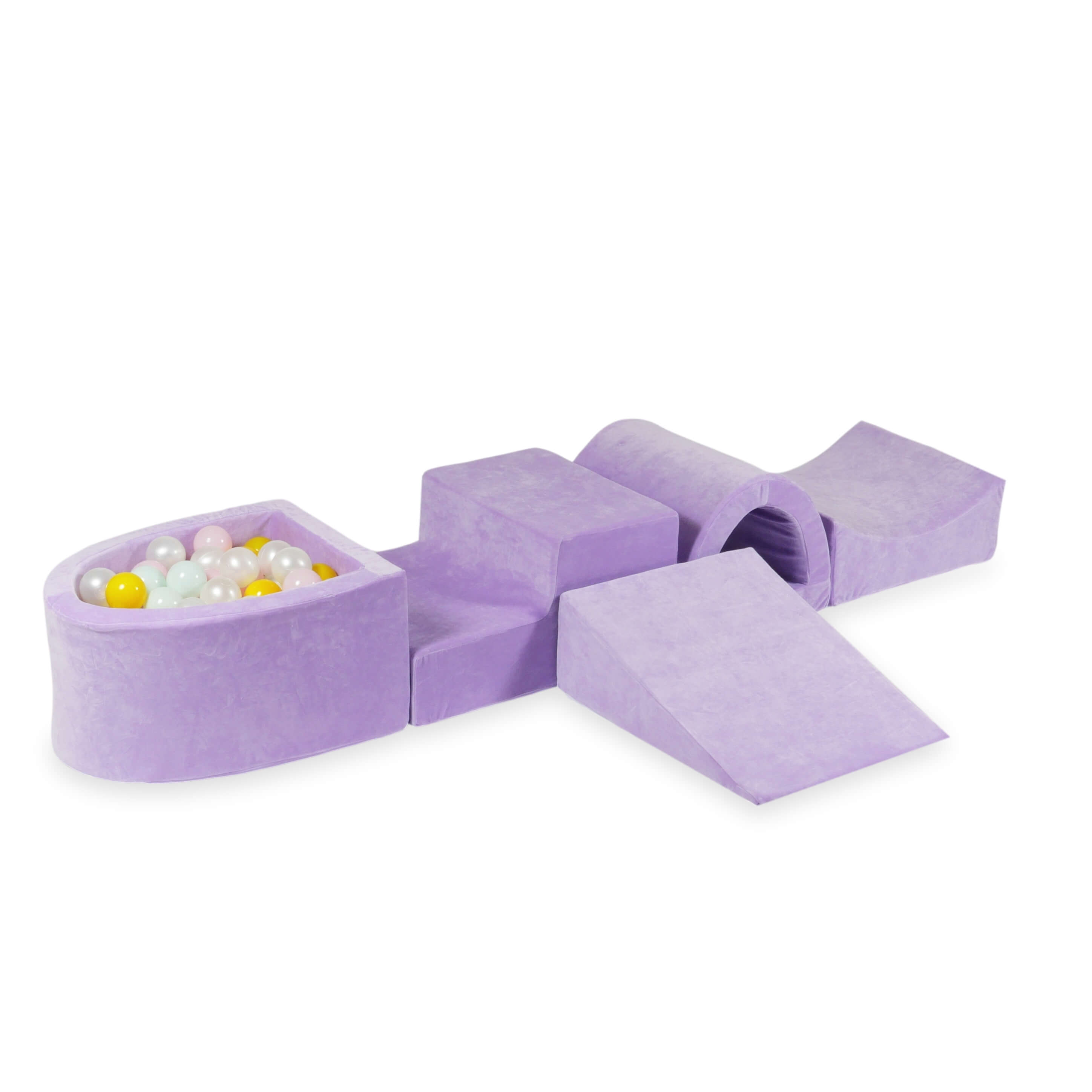 Foam play area with bridge and micro lilac pool + 100 balls
