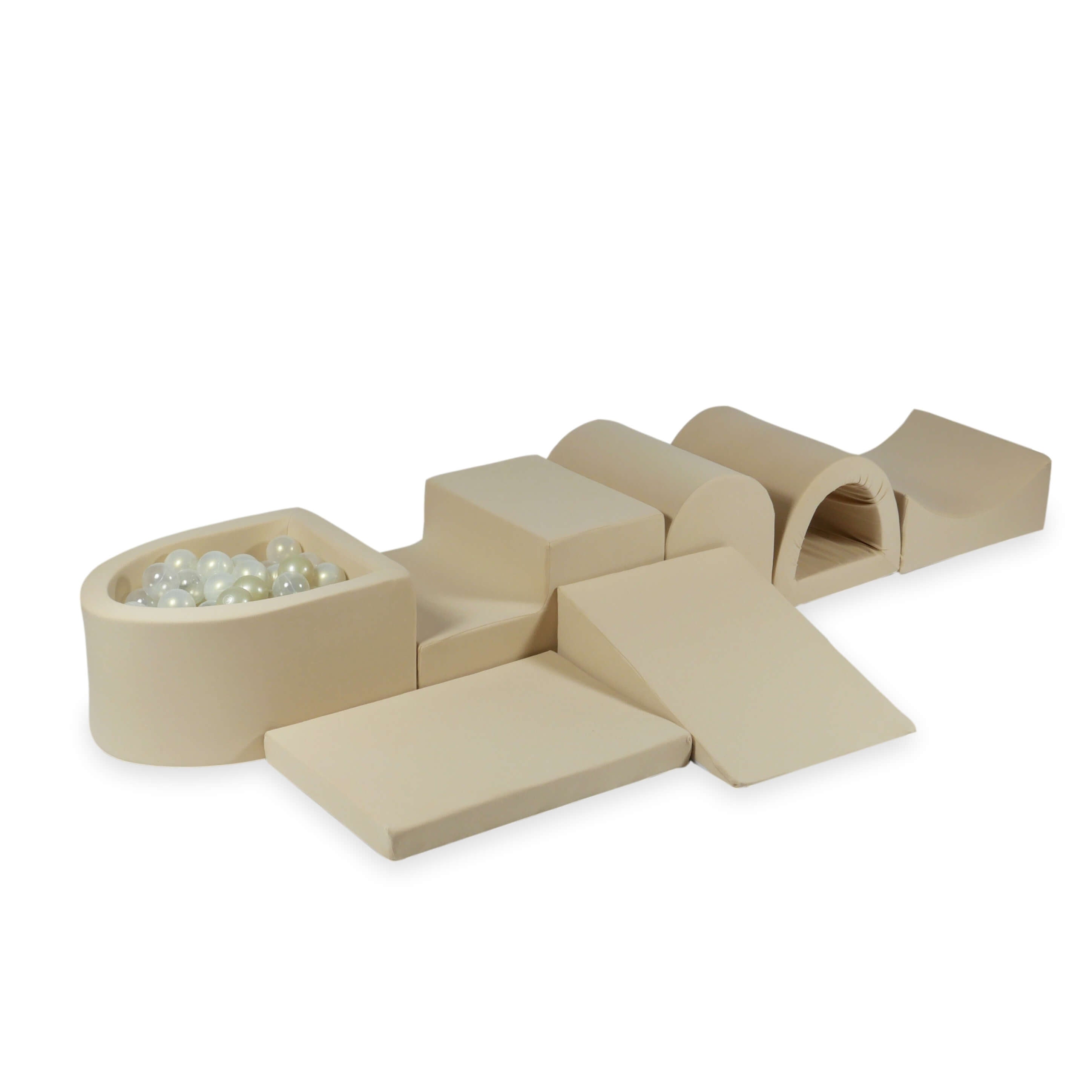 Larger foam play area with micro beige pool