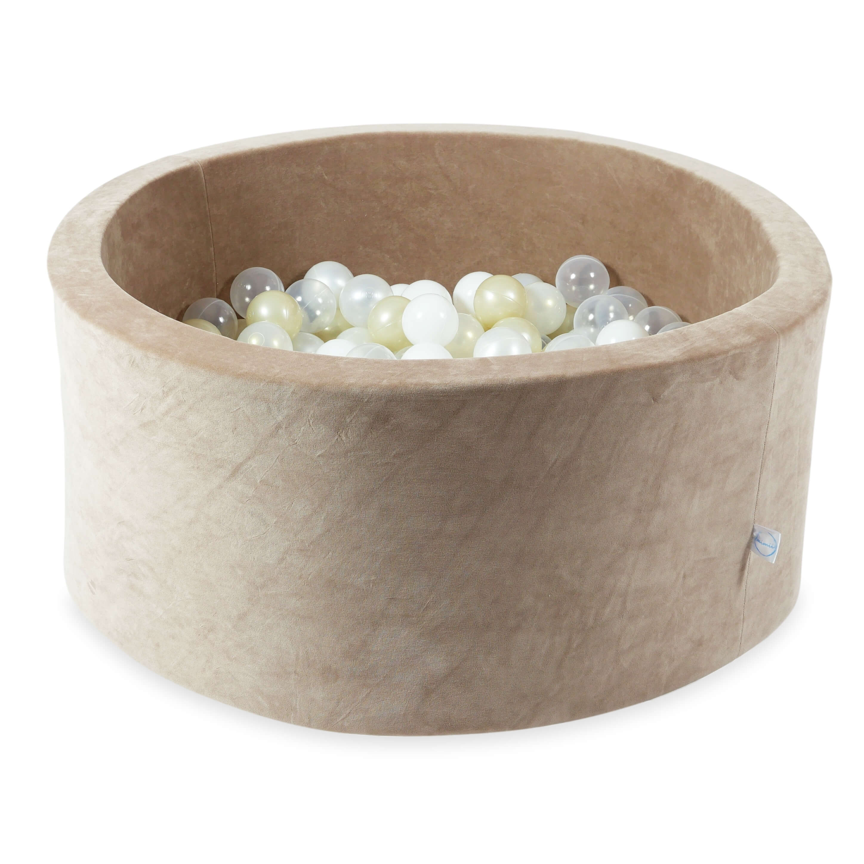 90x40 cm Velvet Soft Brown Ball Pit with 300 Balls