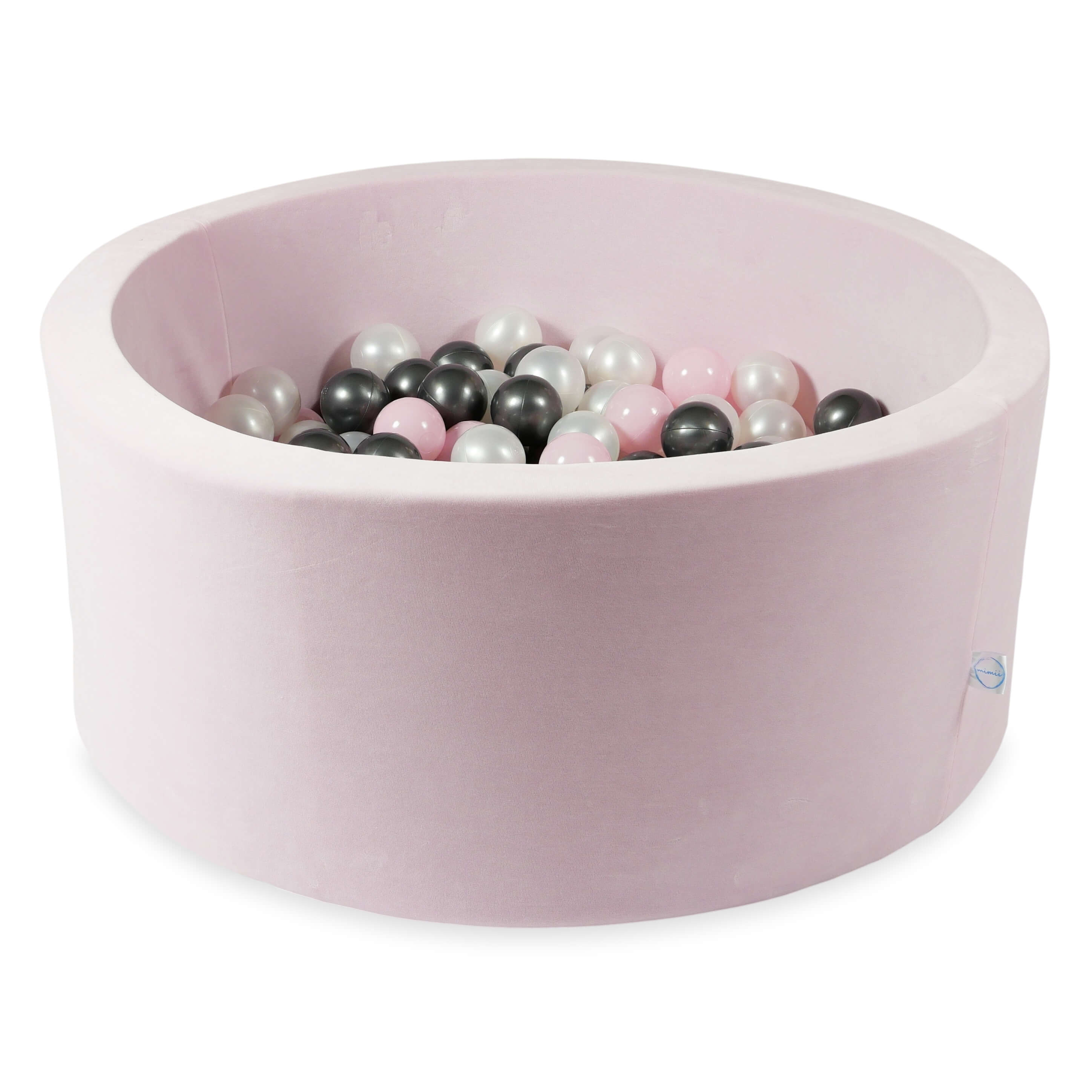 90x40 cm Velvet Soft Light Pink Ball Pit with 300 Balls