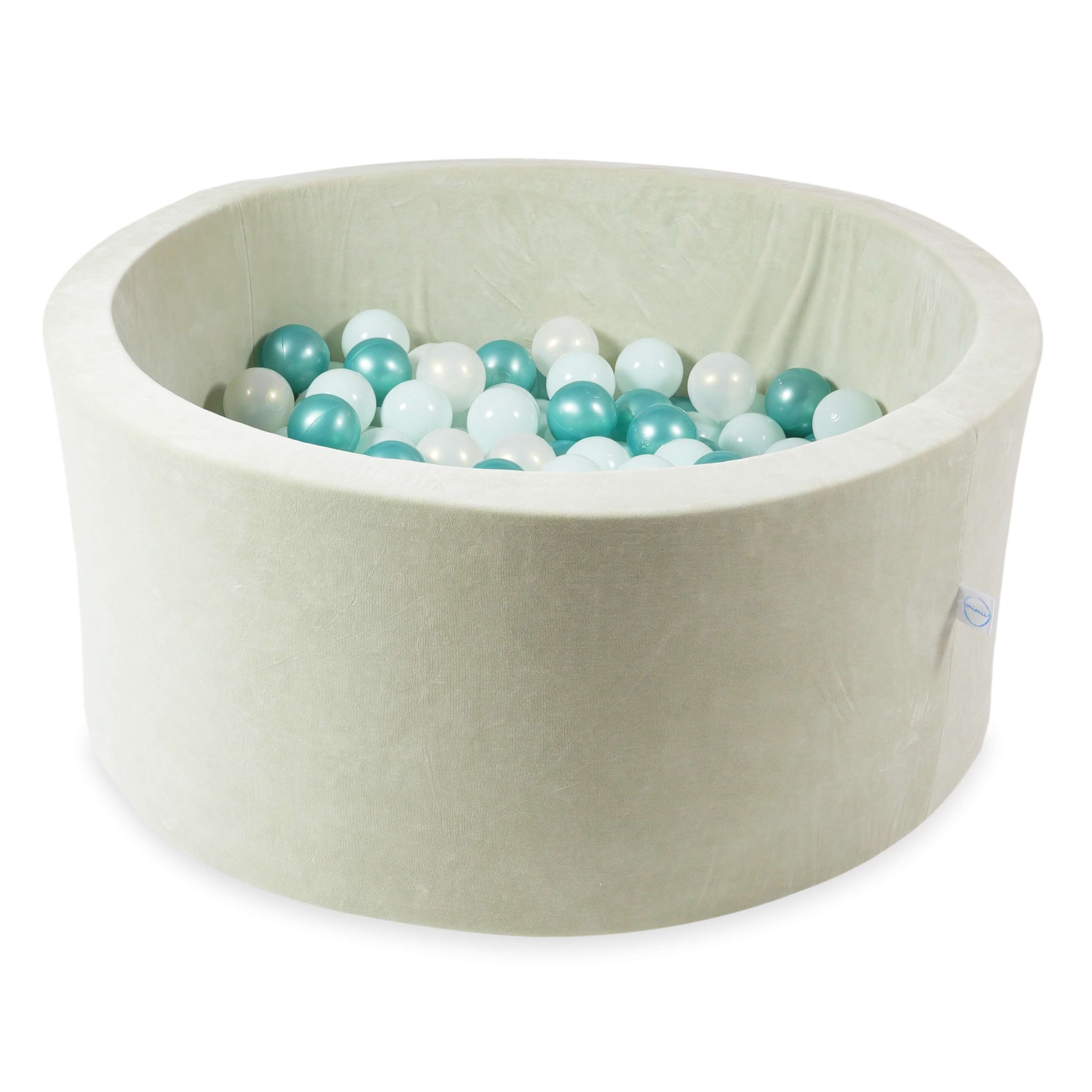 90x40 cm Velvet Soft Pistachio Ball Pit with 300 Balls