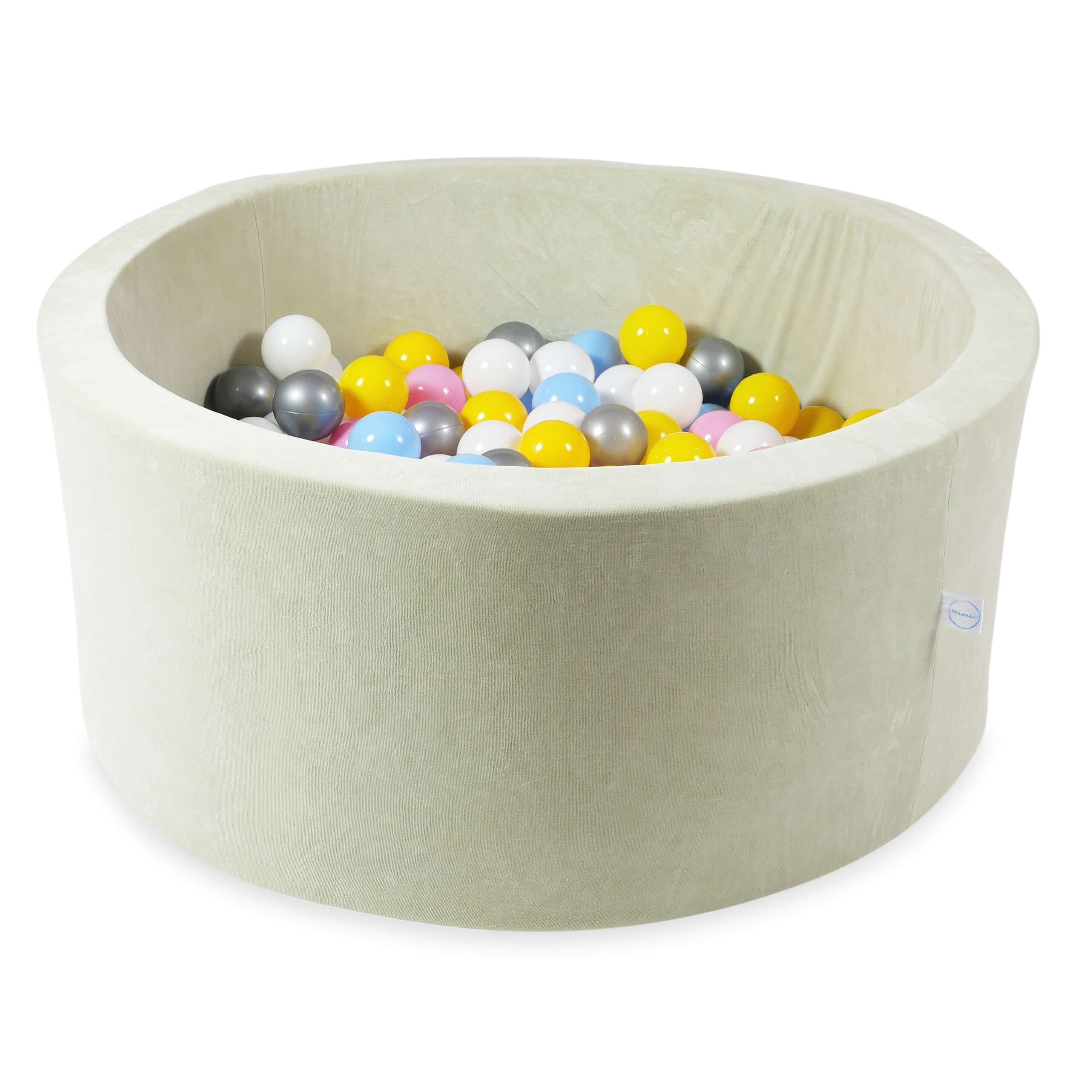 90x40 cm Velvet Soft Pistachio Ball Pit with 300 Balls