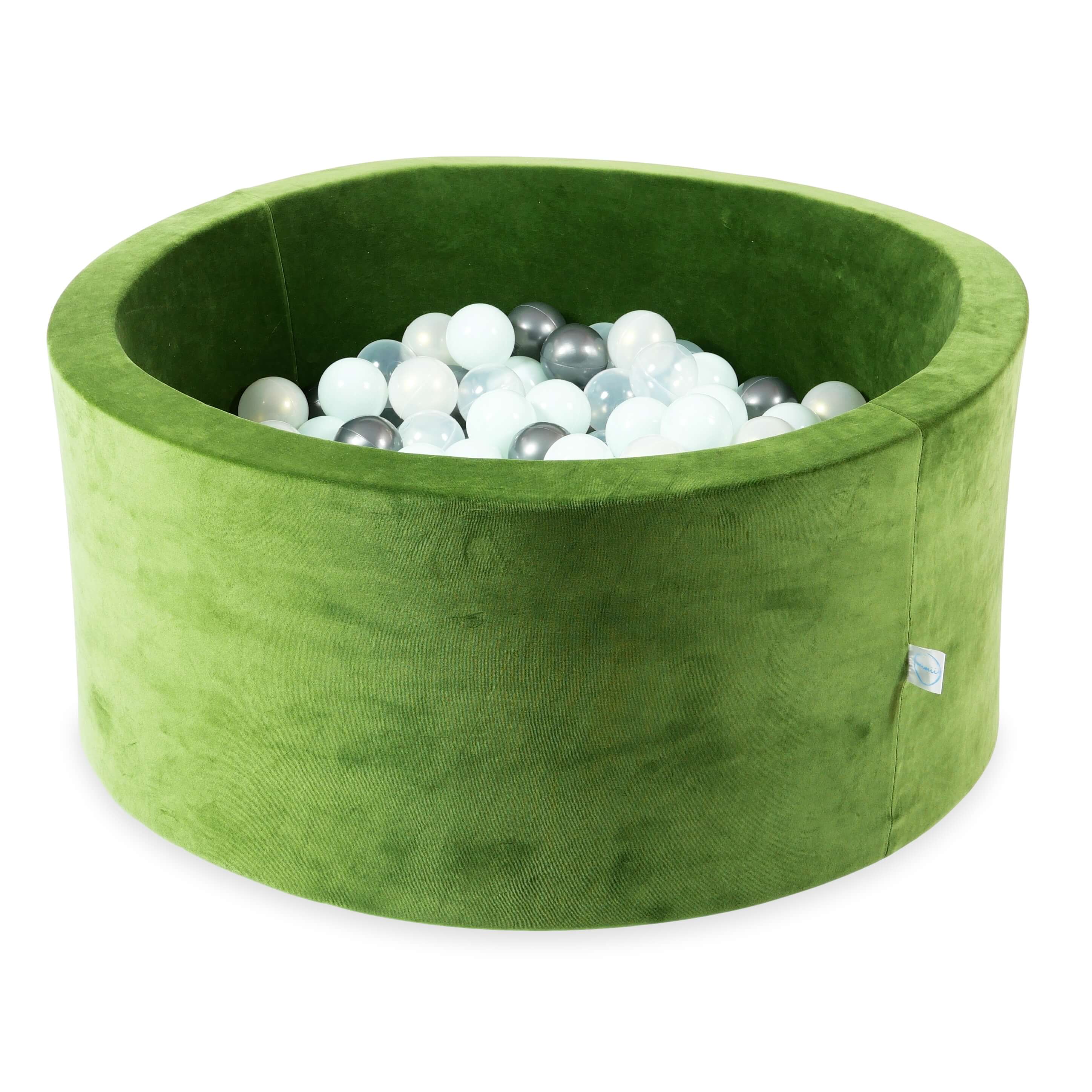90x40 cm Velvet Soft Olive Ball Pit with 300 Balls