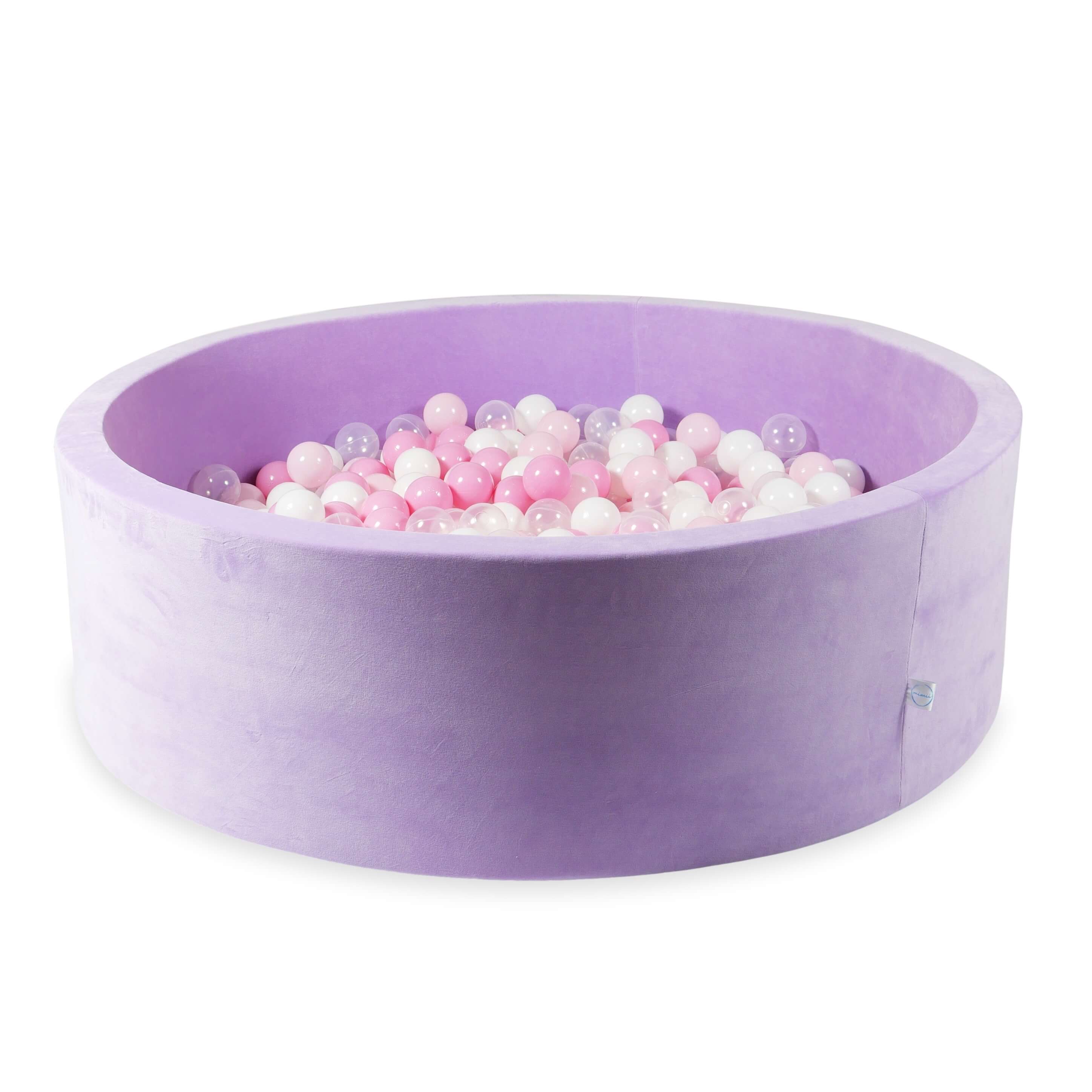 Bällebad aus Samtstoff soft Lilac 130x40 cm mit 700 Bällen