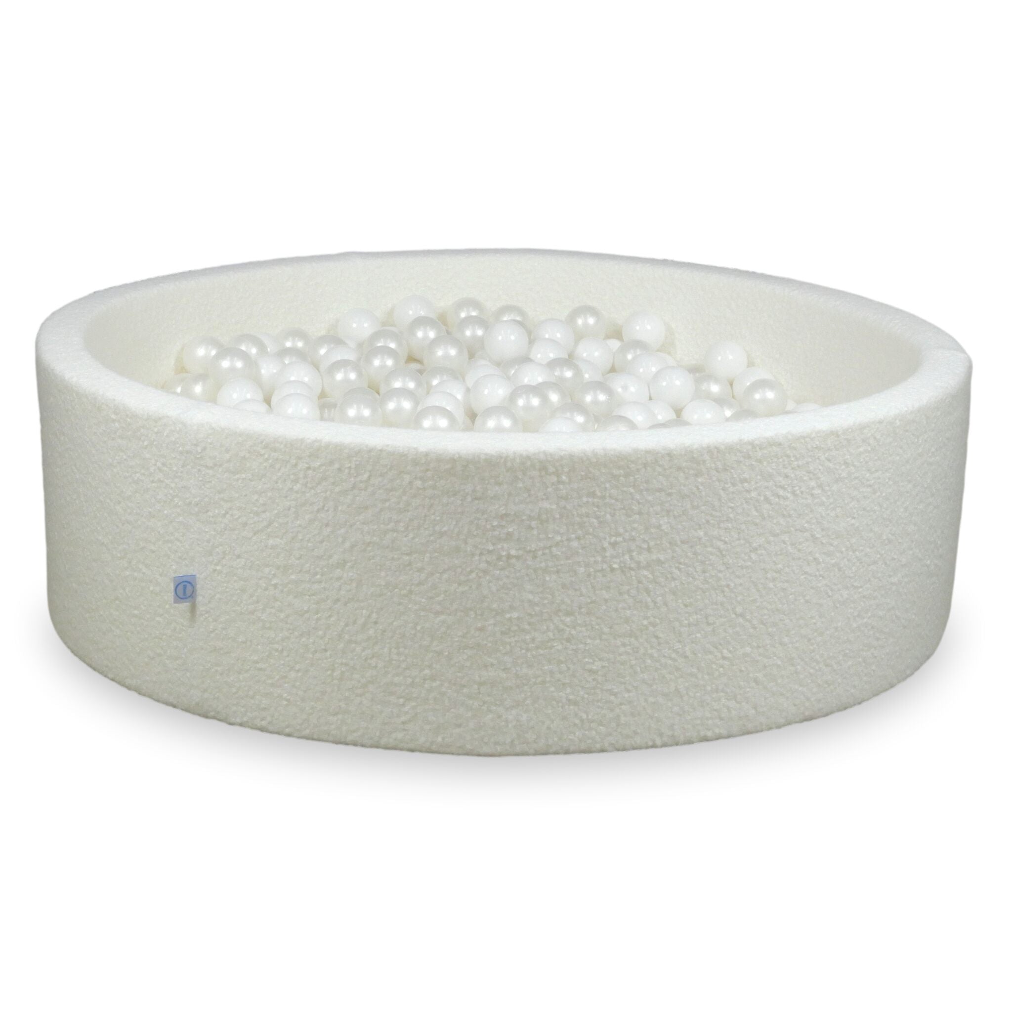 Ball pit in boucle White 130x40 cm with 700 balls
