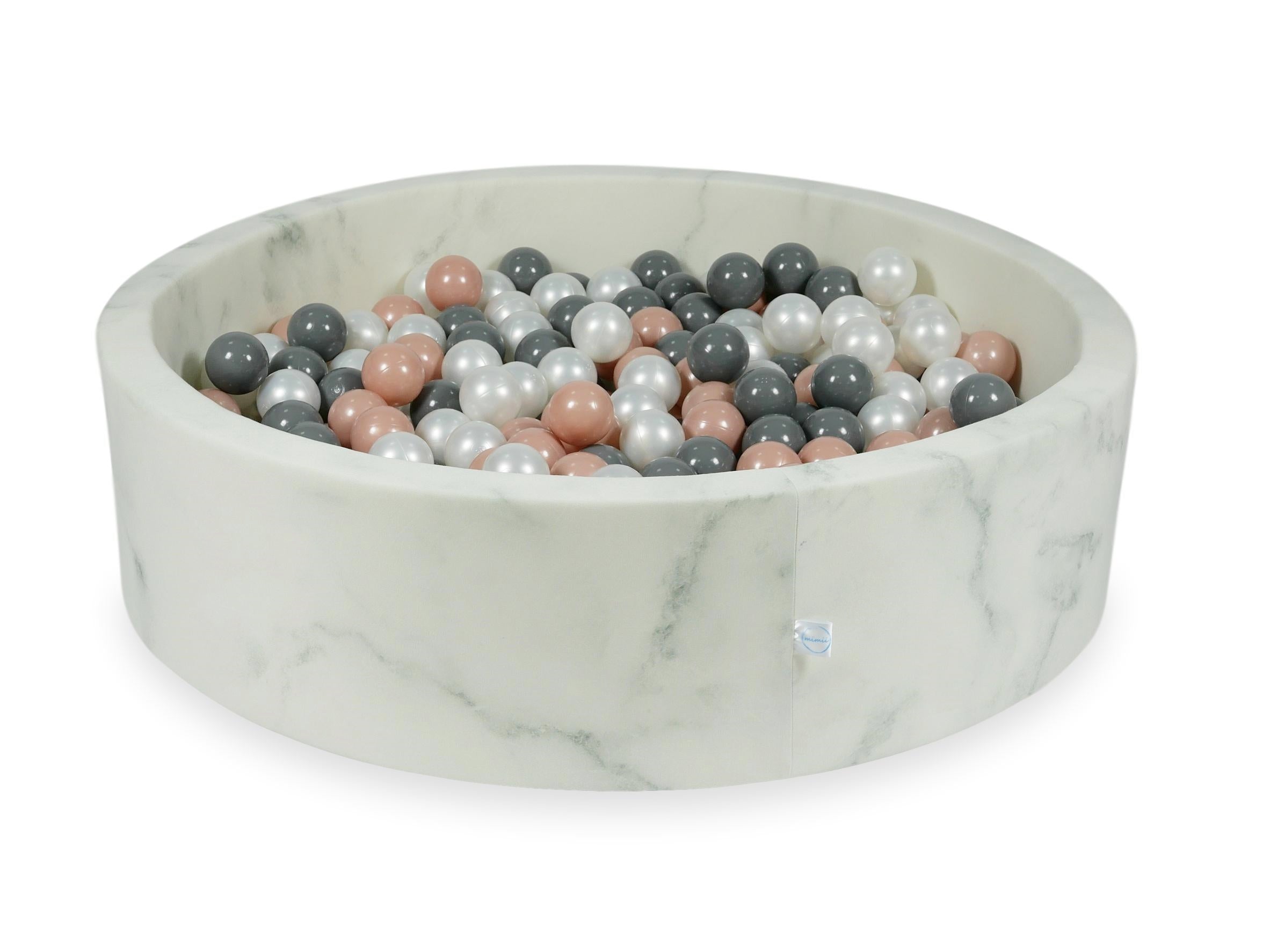 Velvet Ball Pit Marble 110x30 cm with 400 balls