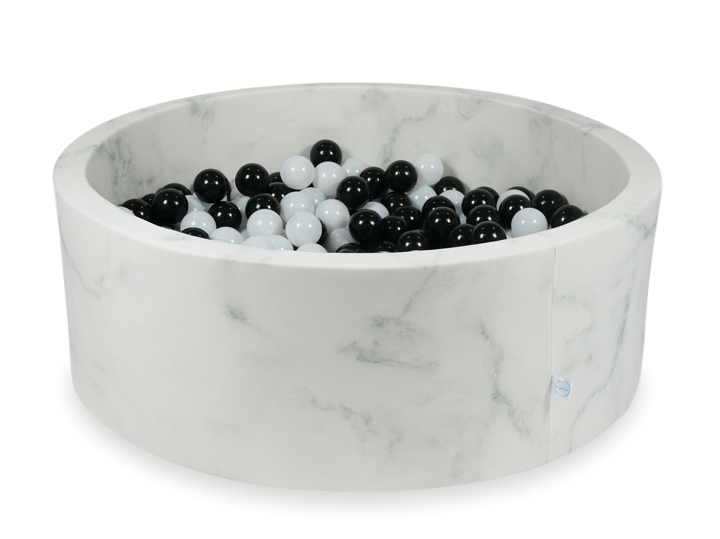 Ball Pit in velvet Marble 110x40 cm with 500 balls