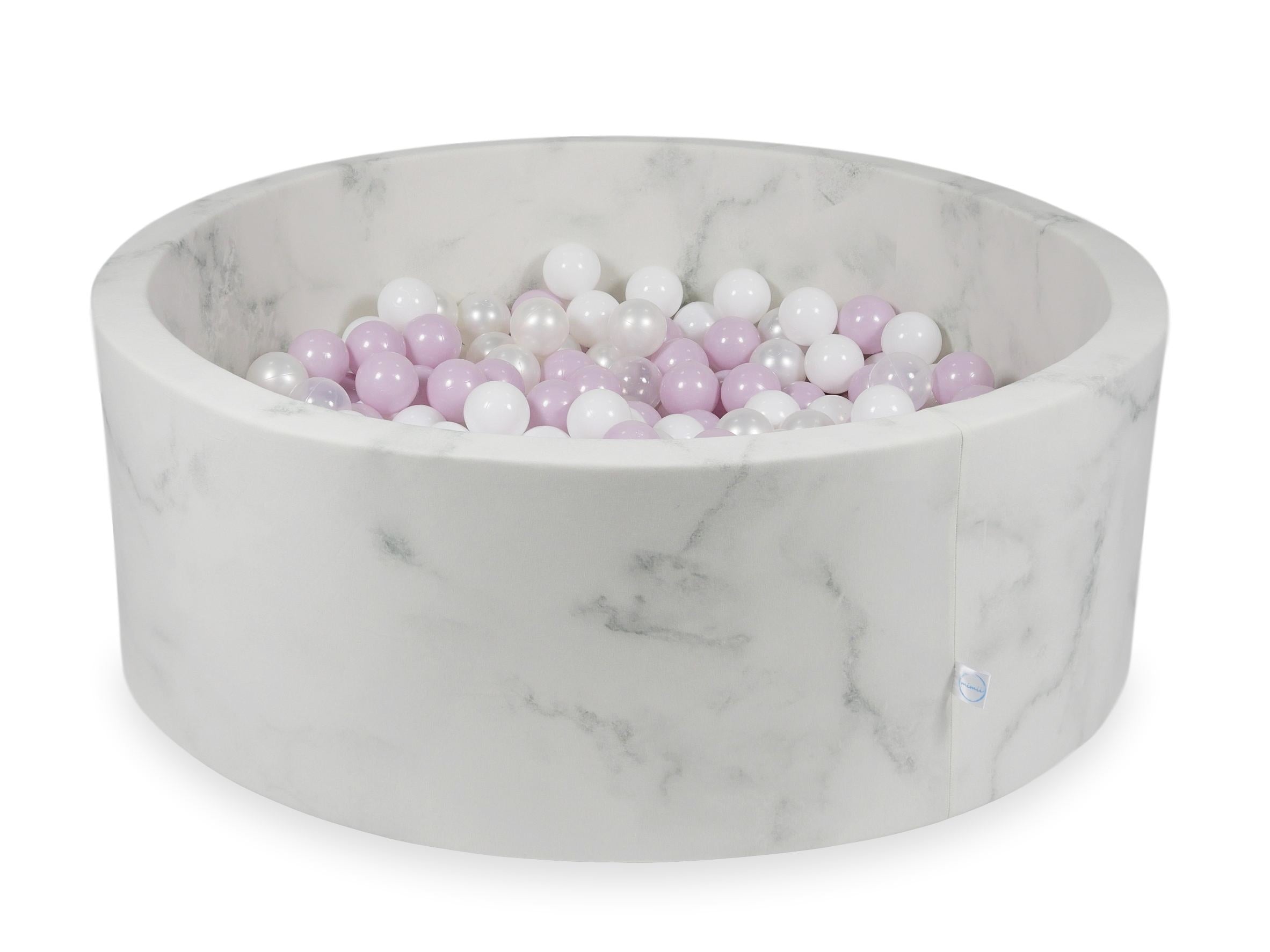 Ball Pit in velvet Marble 110x40 cm with 500 balls