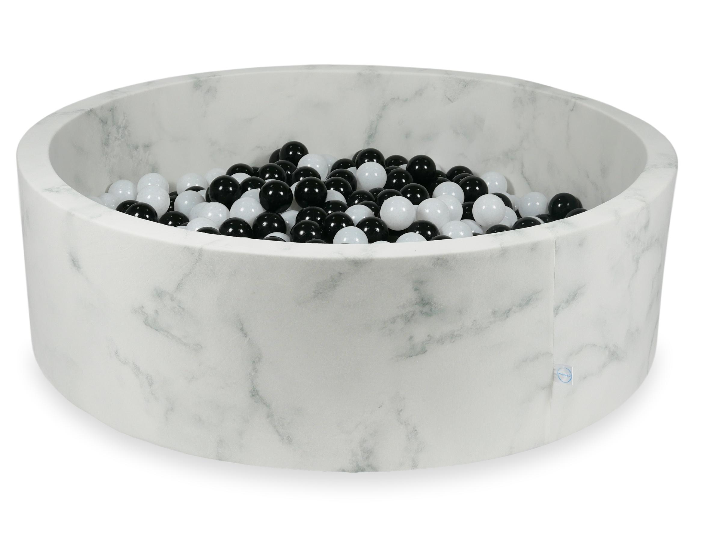 Velvet ball pit Marble 130x40 cm with 700 balls
