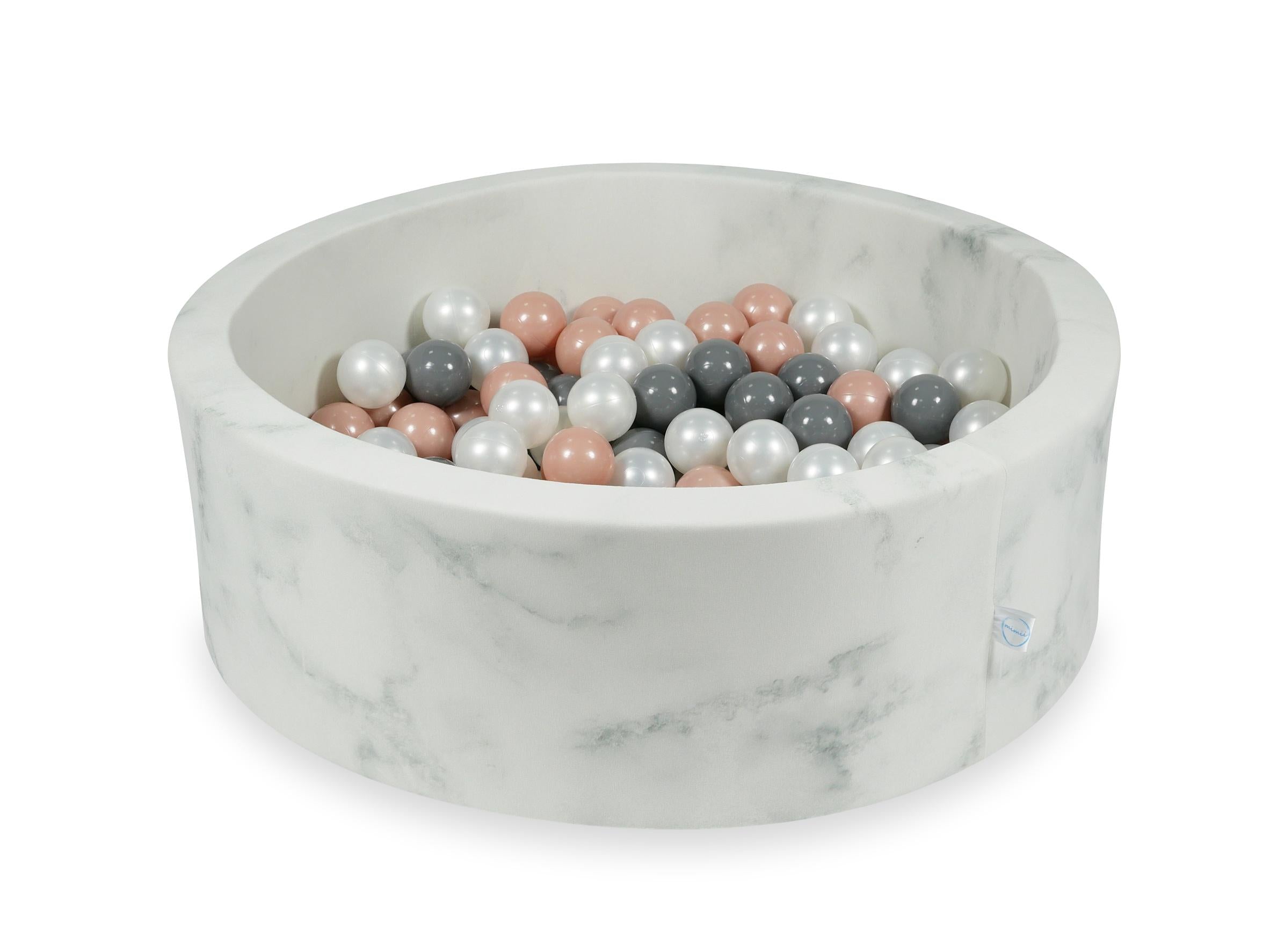 Ball pool in Marble velvet 90x30 cm with 200 balls