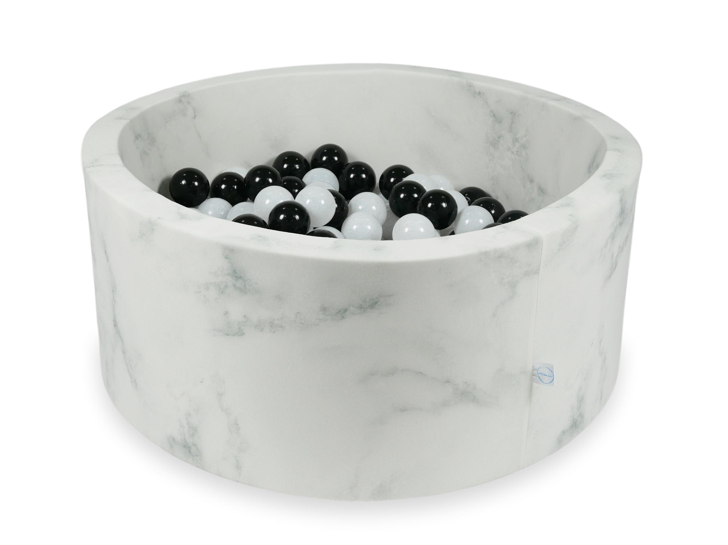 90x40 cm Velvet Marble Ball Pit with 300 Balls