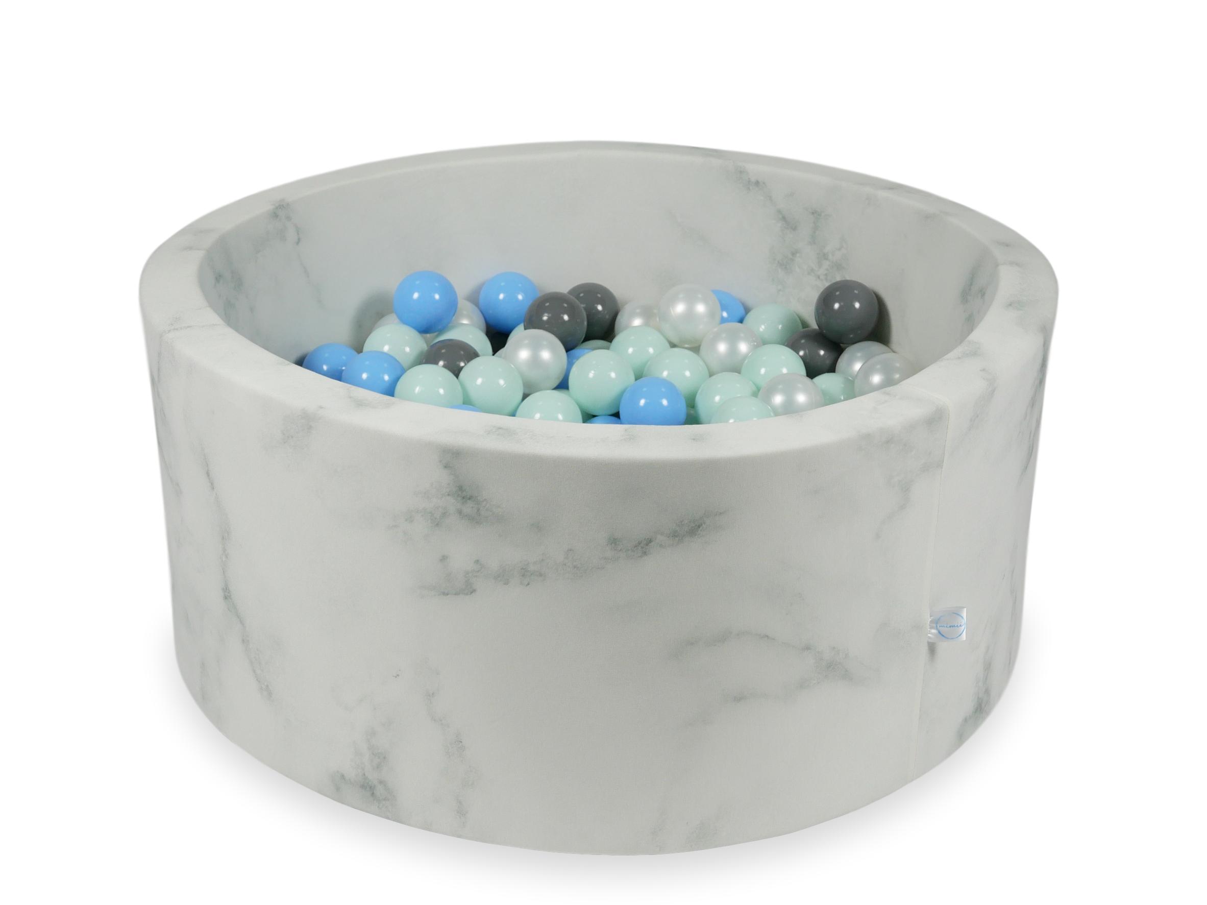 90x40 cm Velvet Marble Ball Pit with 300 Balls