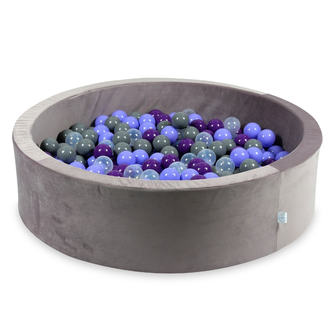 Velvet Ball Pit Velvet Lilac 110x30 cm with 400 balls