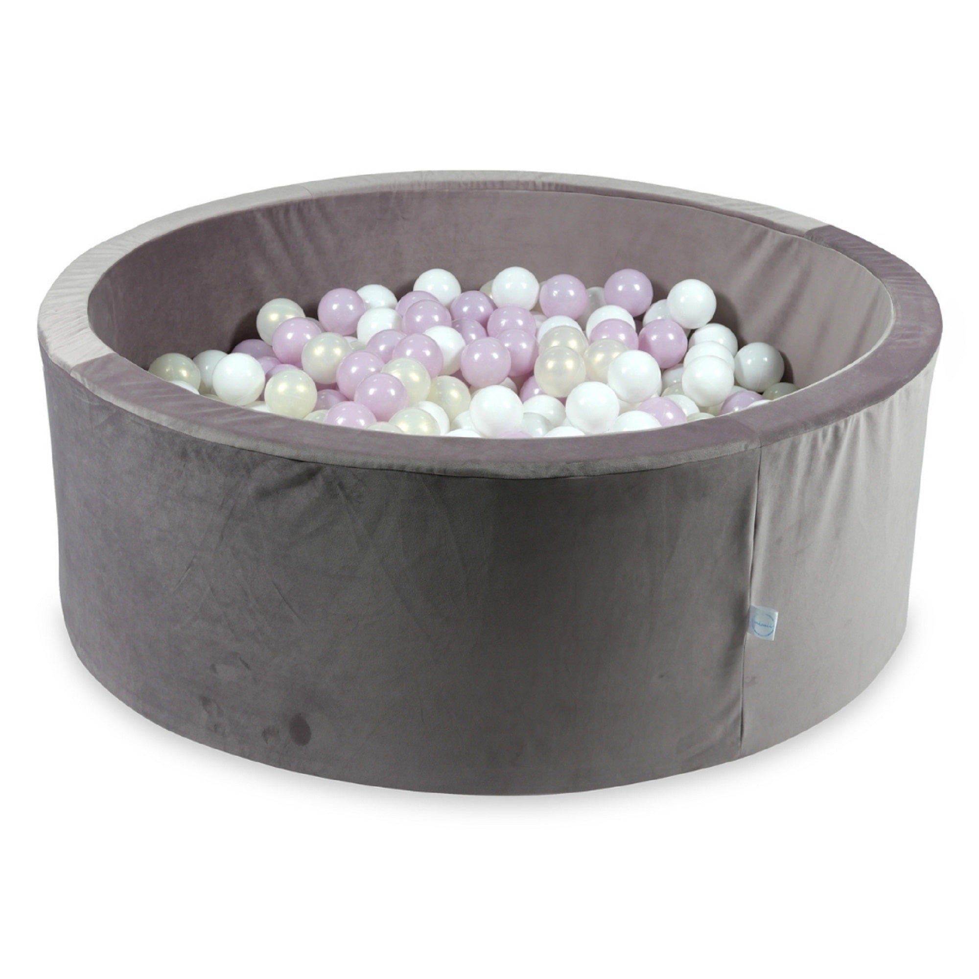 Ball Pit in velvet velvet lilac 110x40 cm with 500 balls