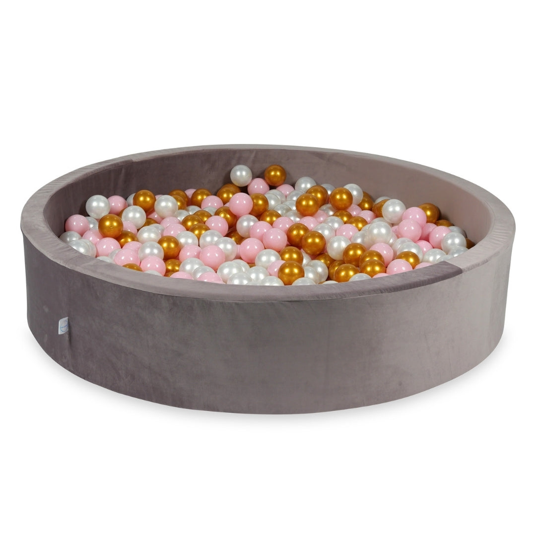 Lilac velvet ball pit 130x30 cm with 600 balls