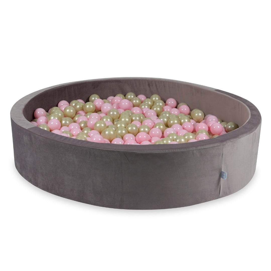Lilac velvet ball pit 130x30 cm with 600 balls