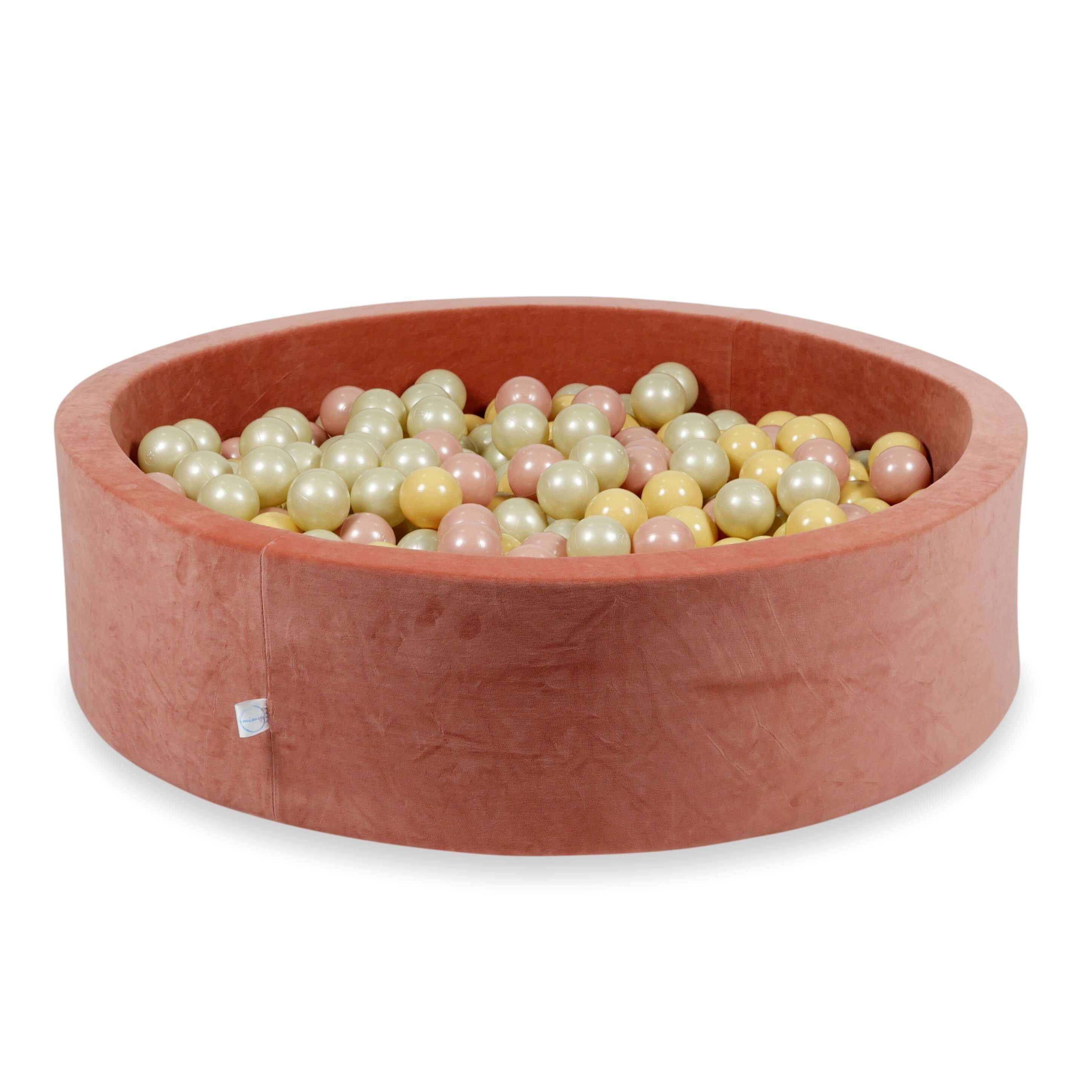 Velvet Ball Pit Velvet Soft Canyon Clay 110x30 cm with 400 balls