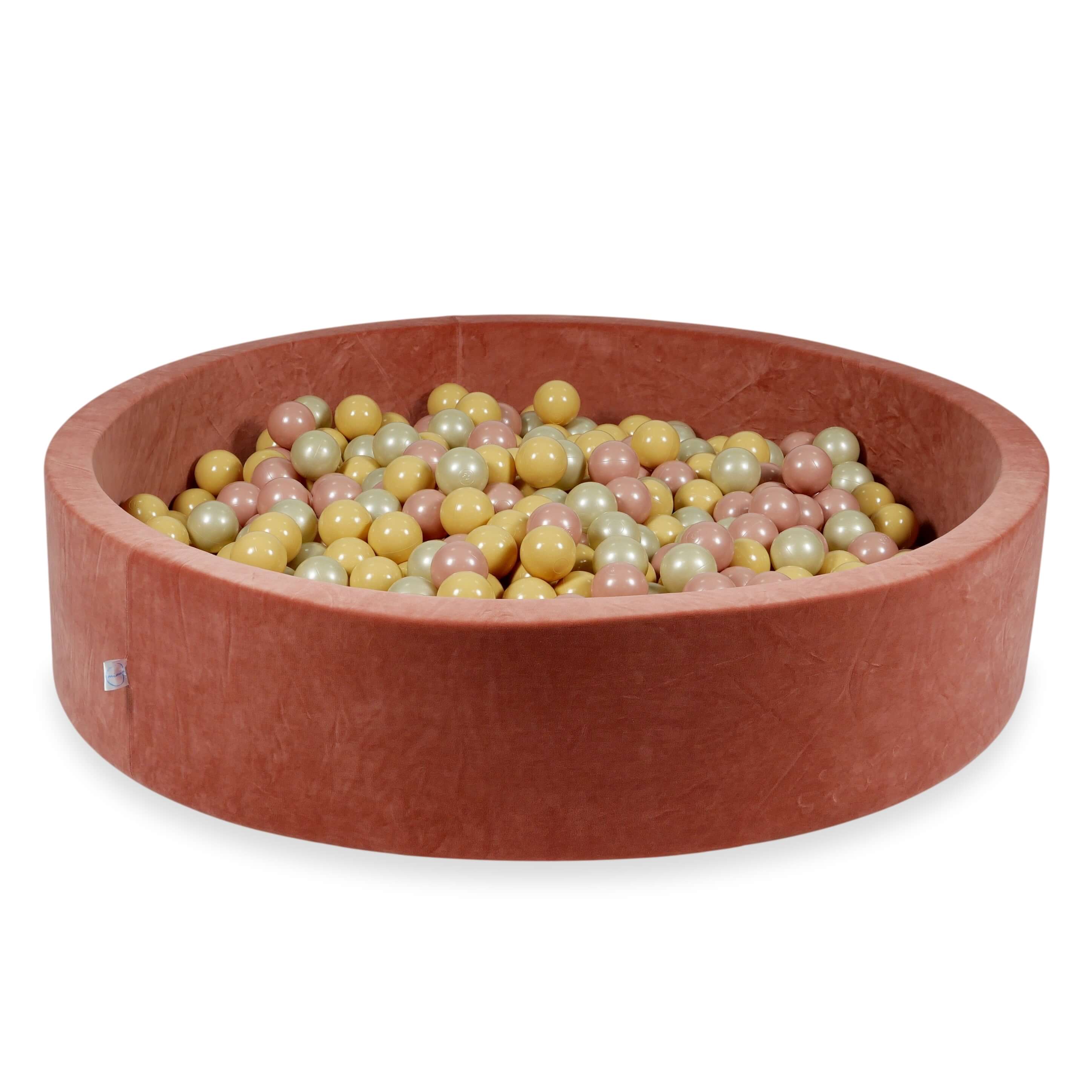 Canyon clay soft velvet ball pit 130x30 cm with 600 balls
