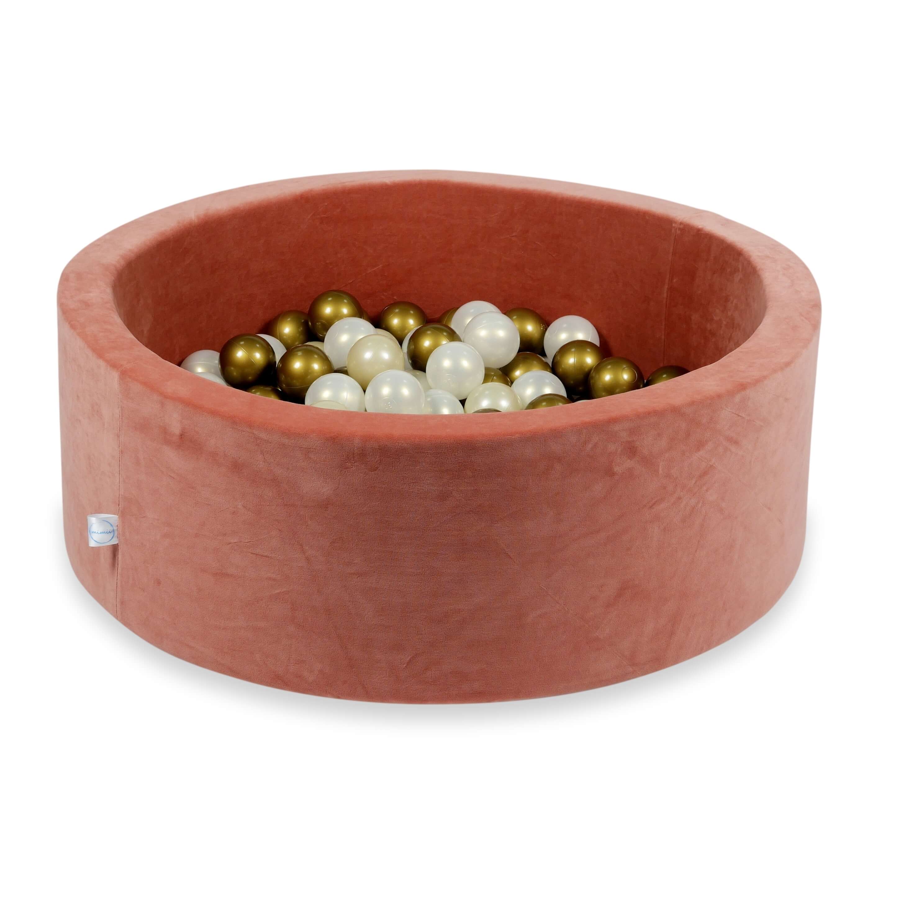 Ball pool in soft velvet canyon clay 90x30 cm with 200 balls
