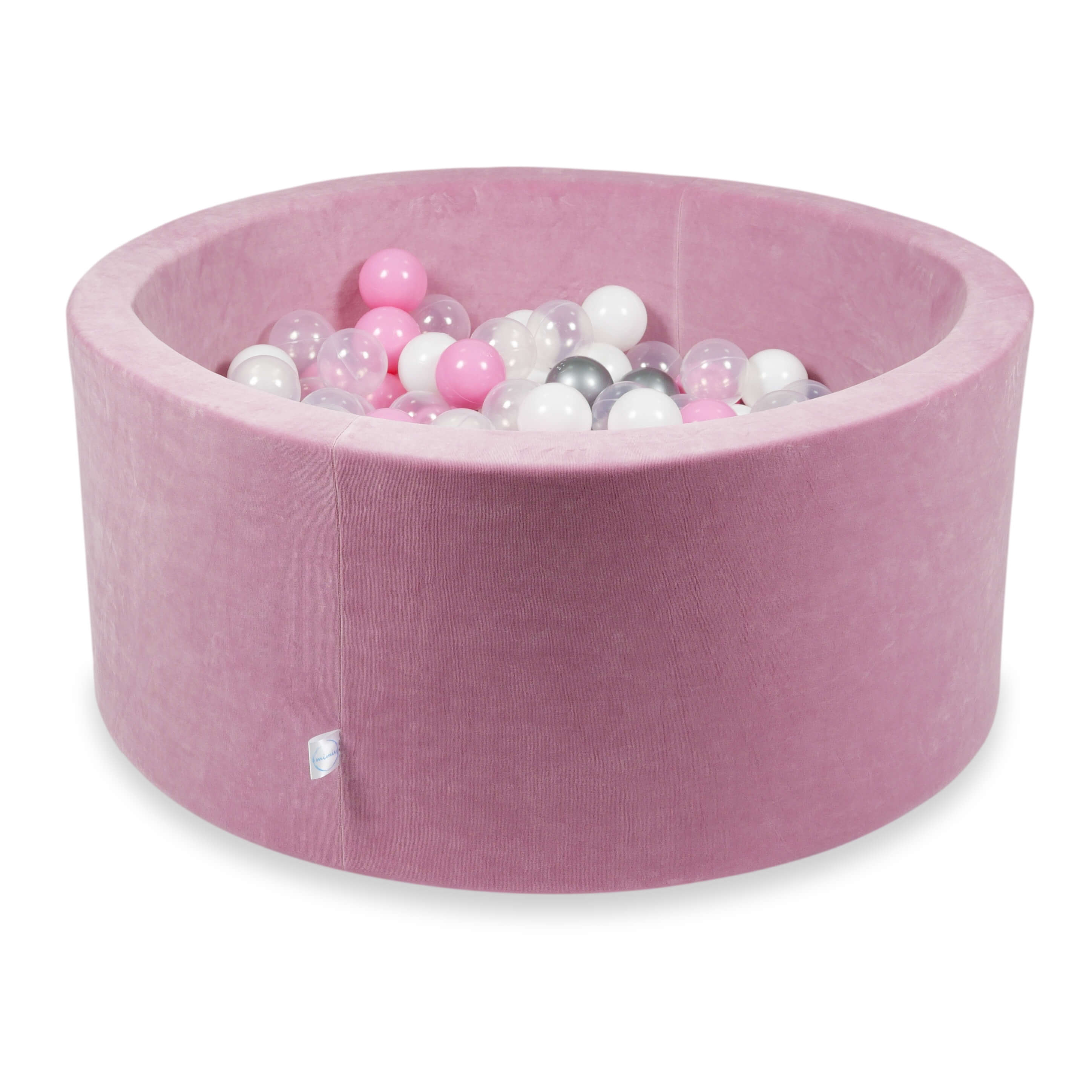 90x40 cm Velvet Soft Pink Ball Pit with 300 Balls