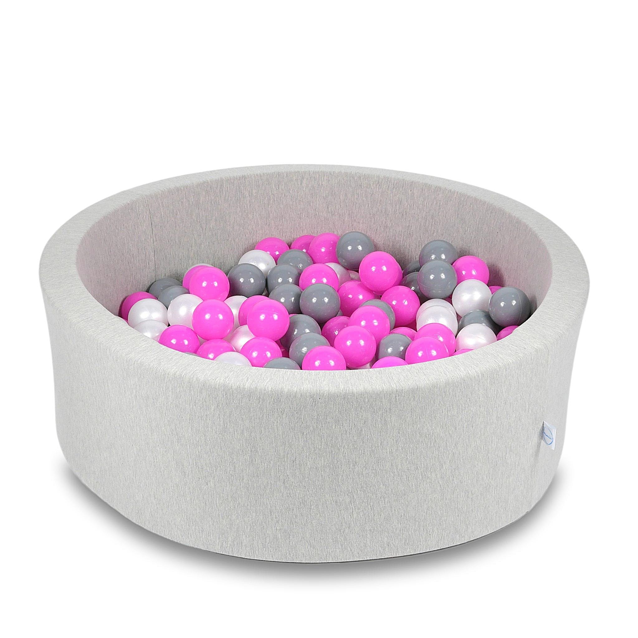 Ball pool in light gray 90x30 cm with 200 balls