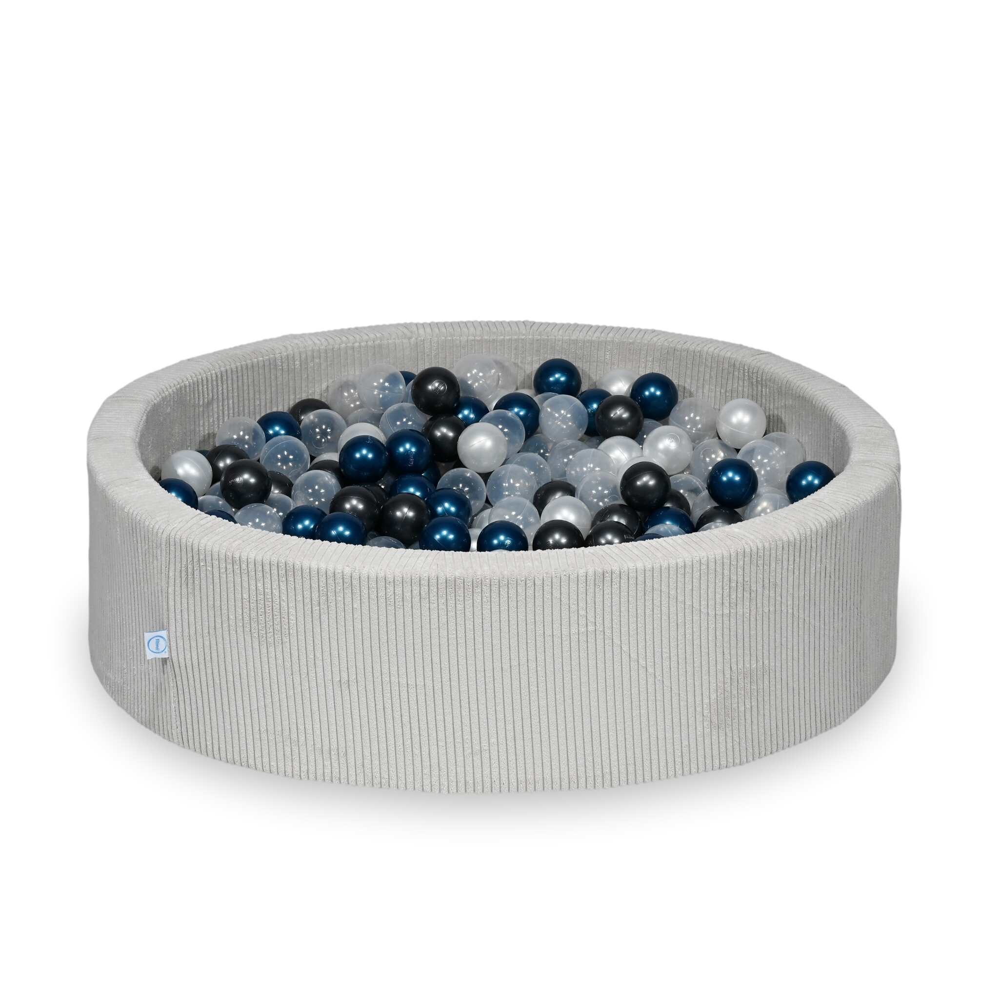 Ball Pit in corduroy grey 110x30 cm with 400 balls