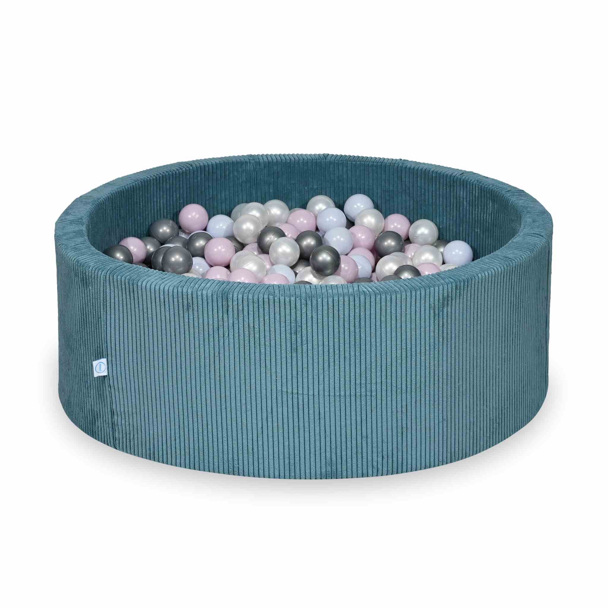 Ball Pit in corduroy blue 110x40 cm with 500 balls